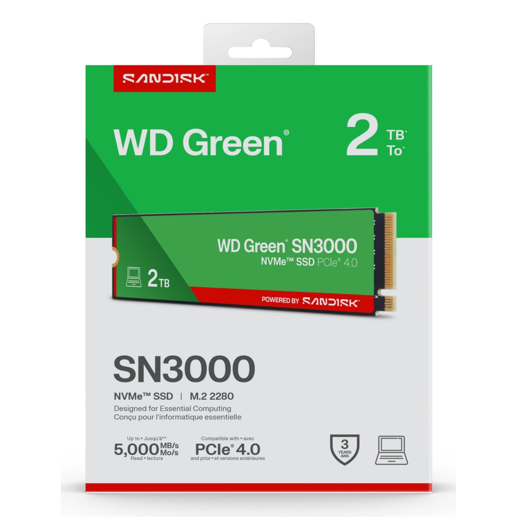 Sandisk interne SSD »WD Green SN3000 NVMe« 2 TB