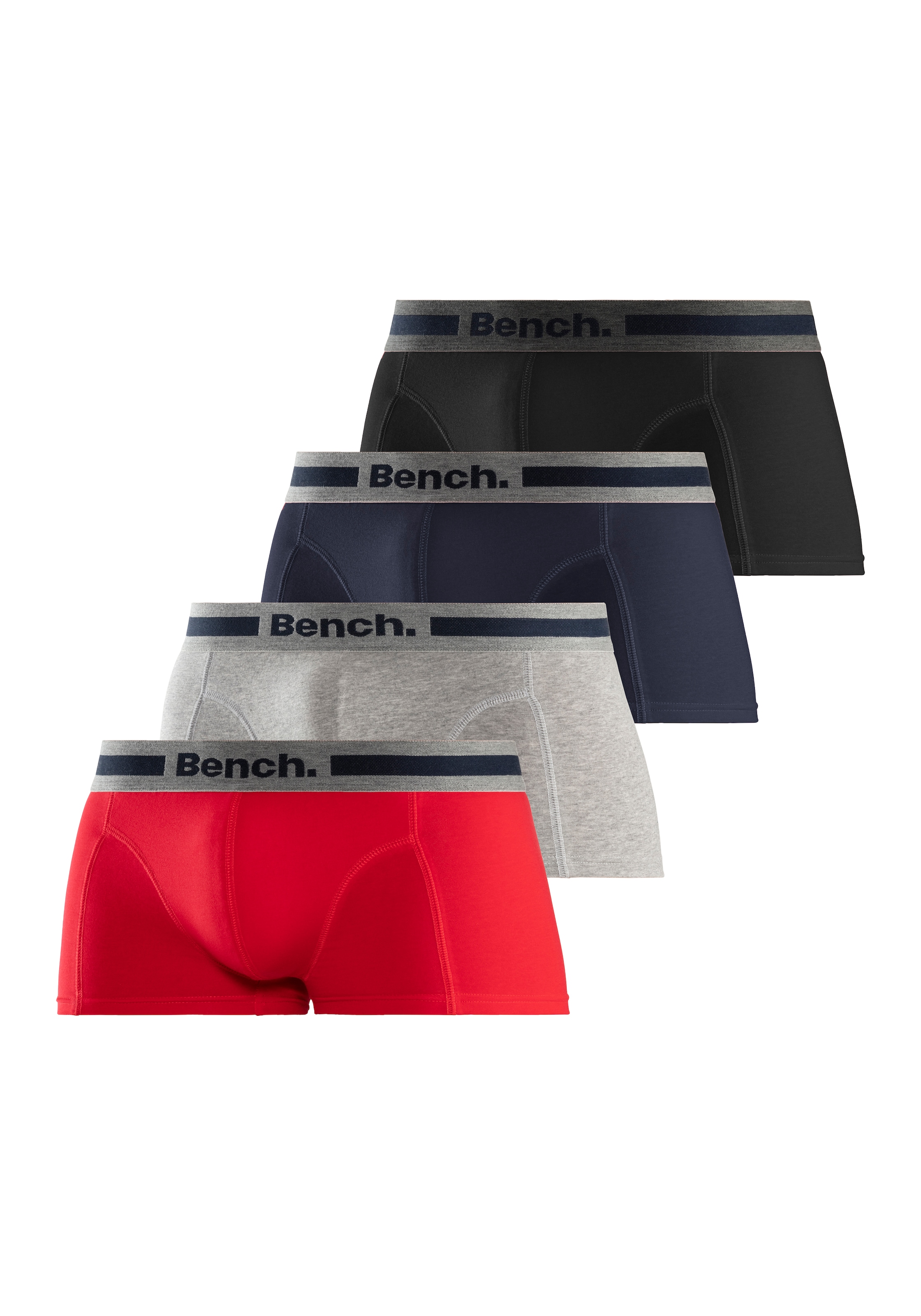 Bench. Hipster, (Packung, 4 St.), knapp sitzende Boxershorts aus Baumwollmischung