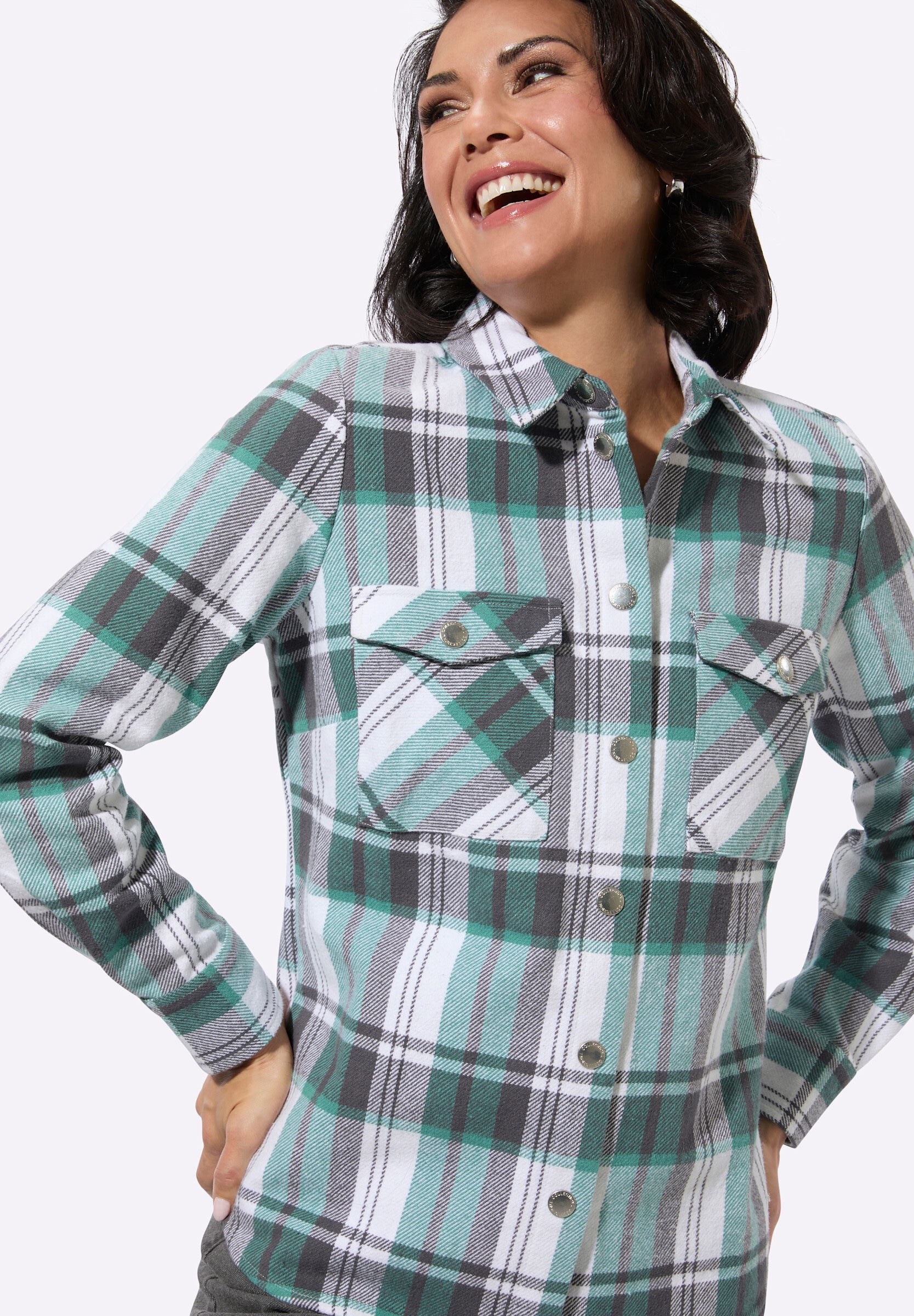 Witt Blusenblazer »Flanell-Bluse Flanellbluse im Karomuster«