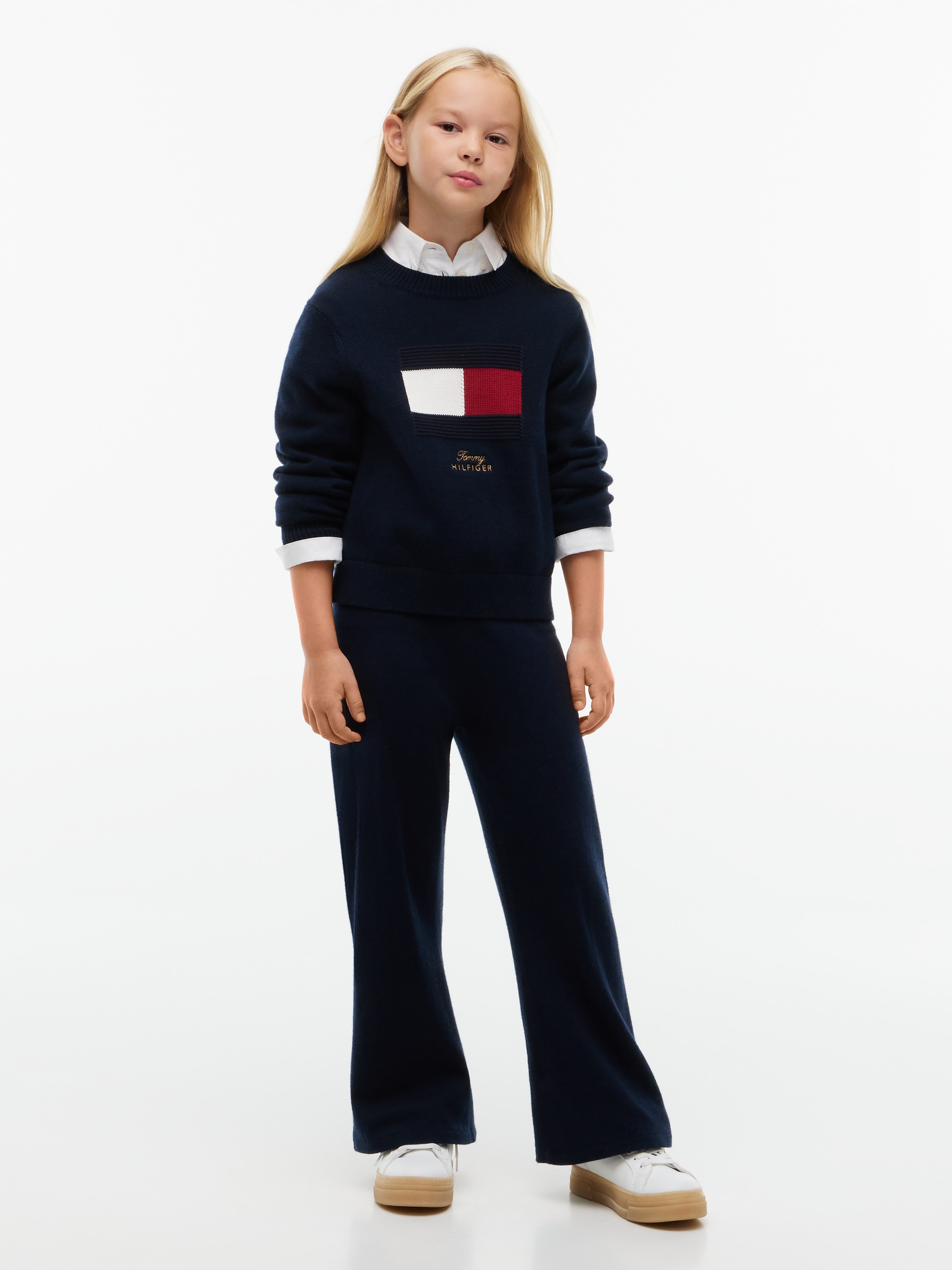 Tommy Hilfiger Strickpullover mit Wolle, Regular Fit, Kinder bis 16 Jahre