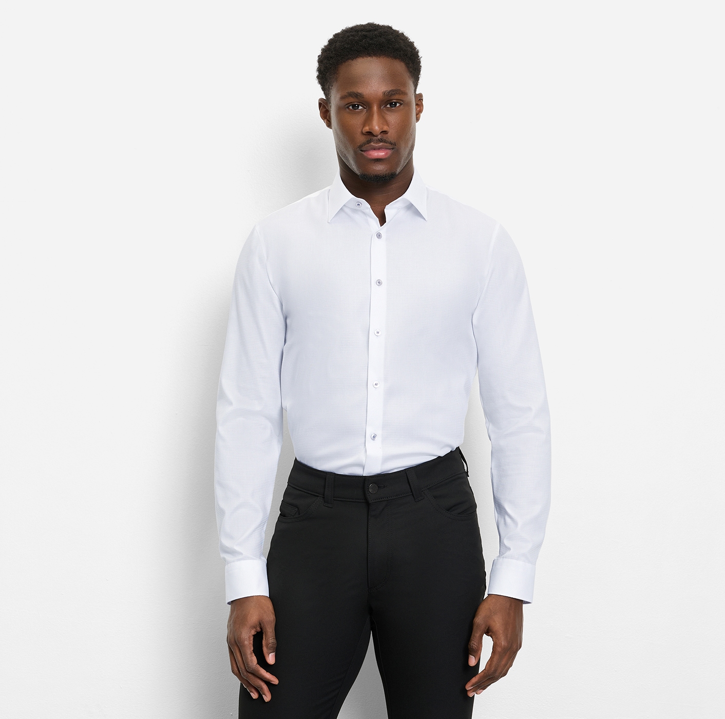 OLYMP Langarmhemd »No. Six« Businesshemd, Kentkragen, super slim fit