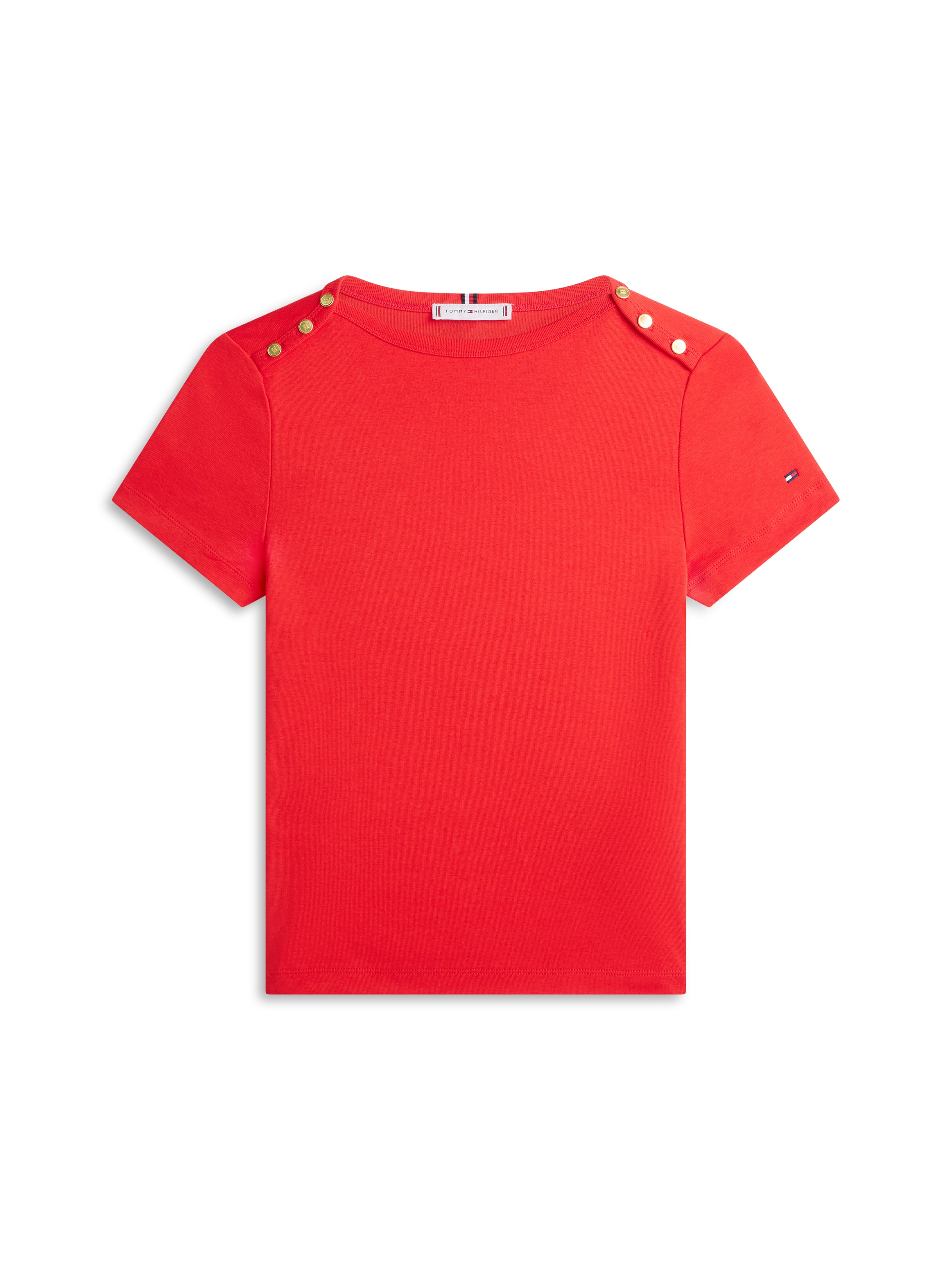 Tommy Hilfiger Kurzarmshirt »GOLD BUTTON SLIM SS TEE«