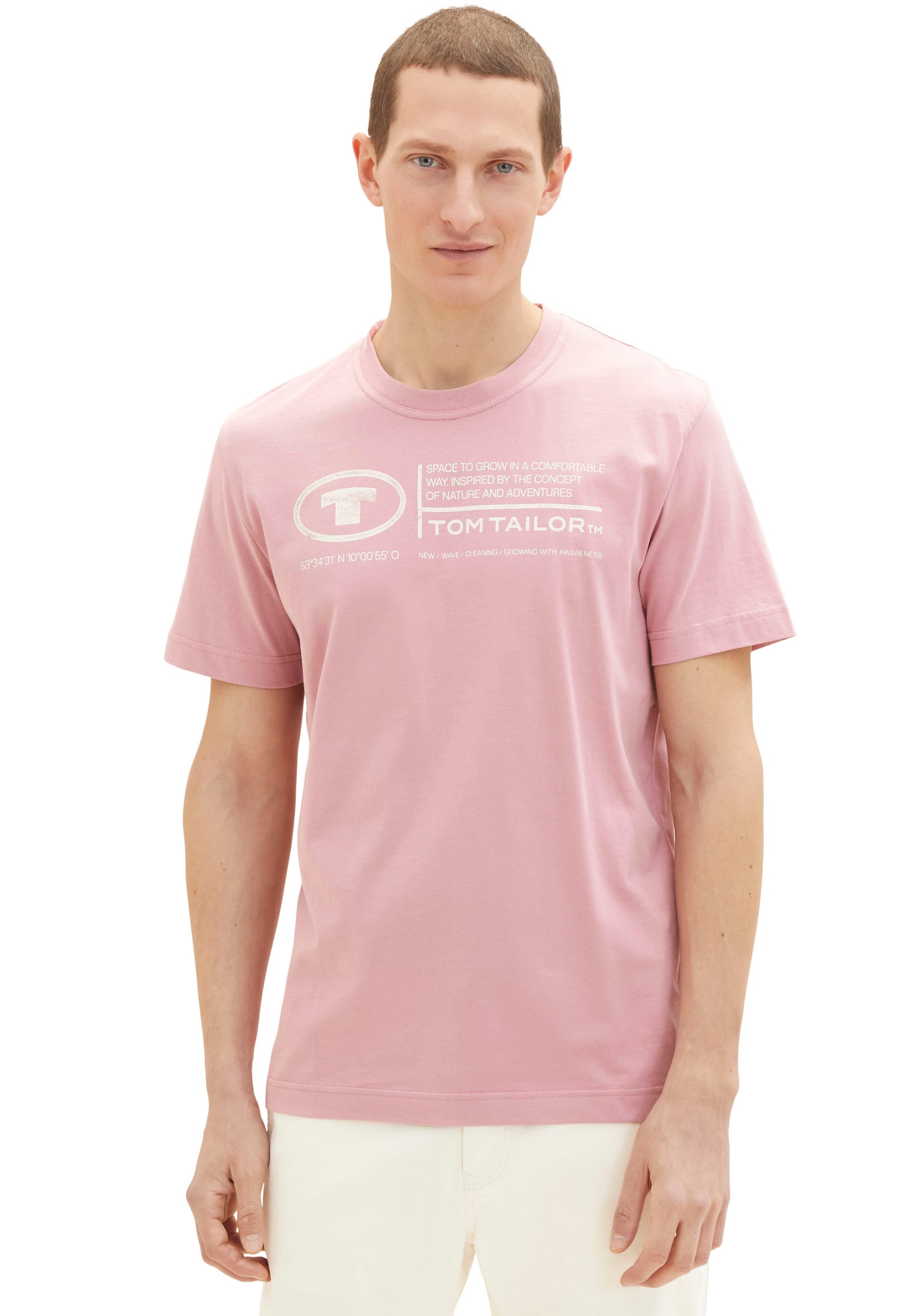 TOM TAILOR Print-Shirt »Tom Tailor Herren T-Shirt Frontprint« online  bestellen bei OTTO