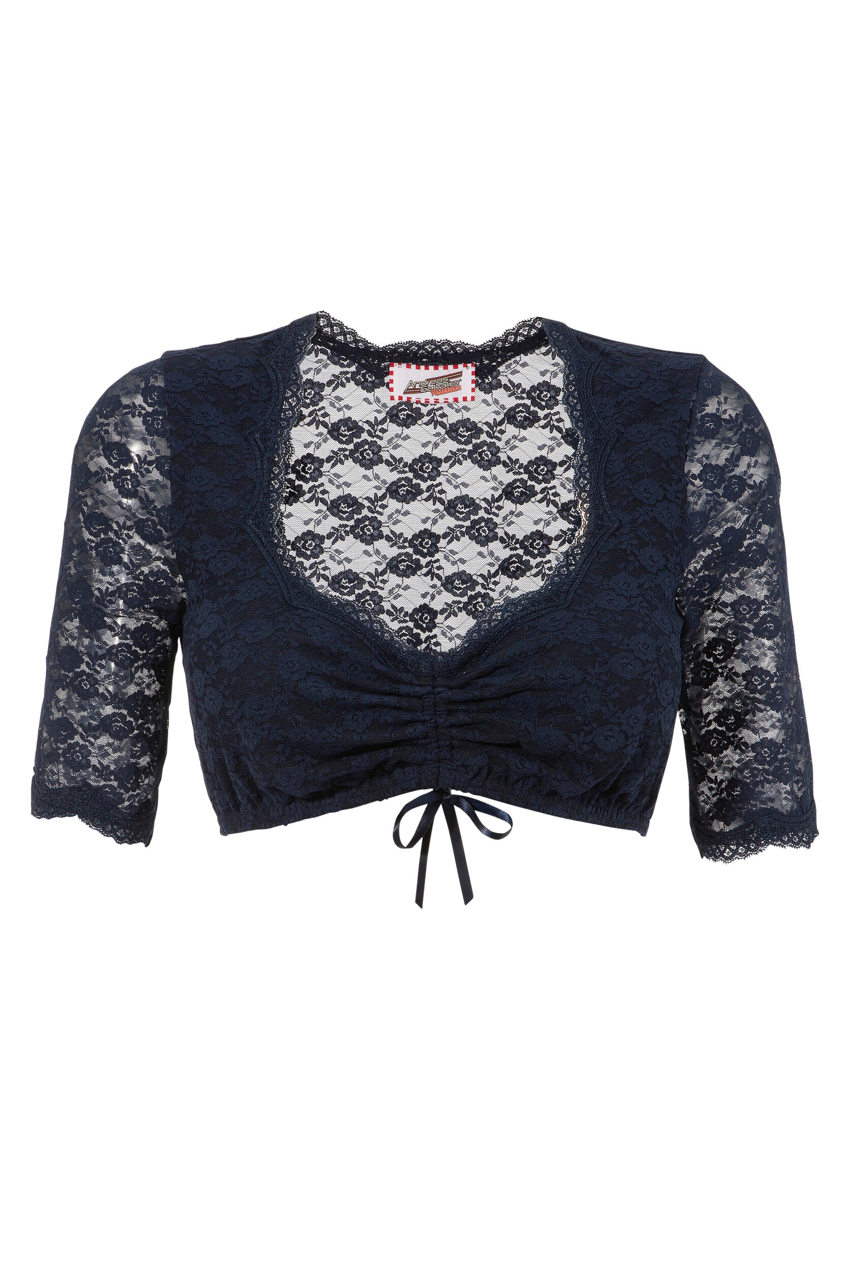 Andreas Gabalier Kollektion Dirndlbluse, Damen aus elastischer, zarter und floraler Spitze