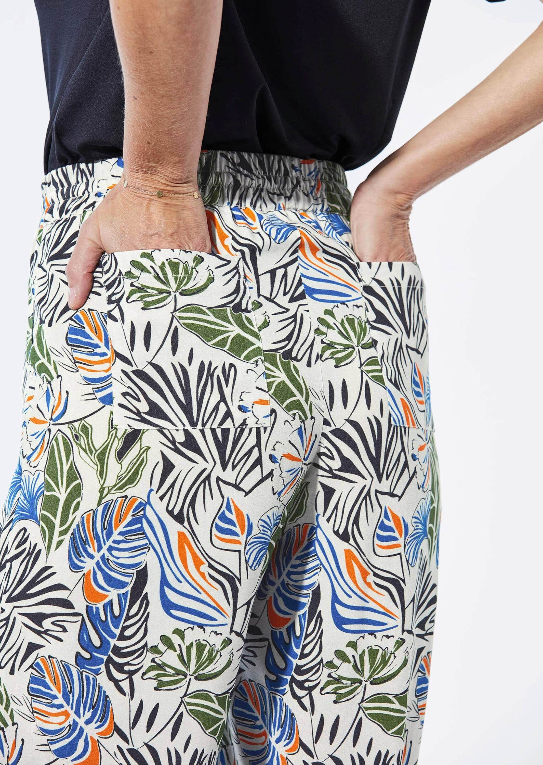 GOLDNER Schlupfhose »Midi-Hose floral mit weitem Bein«