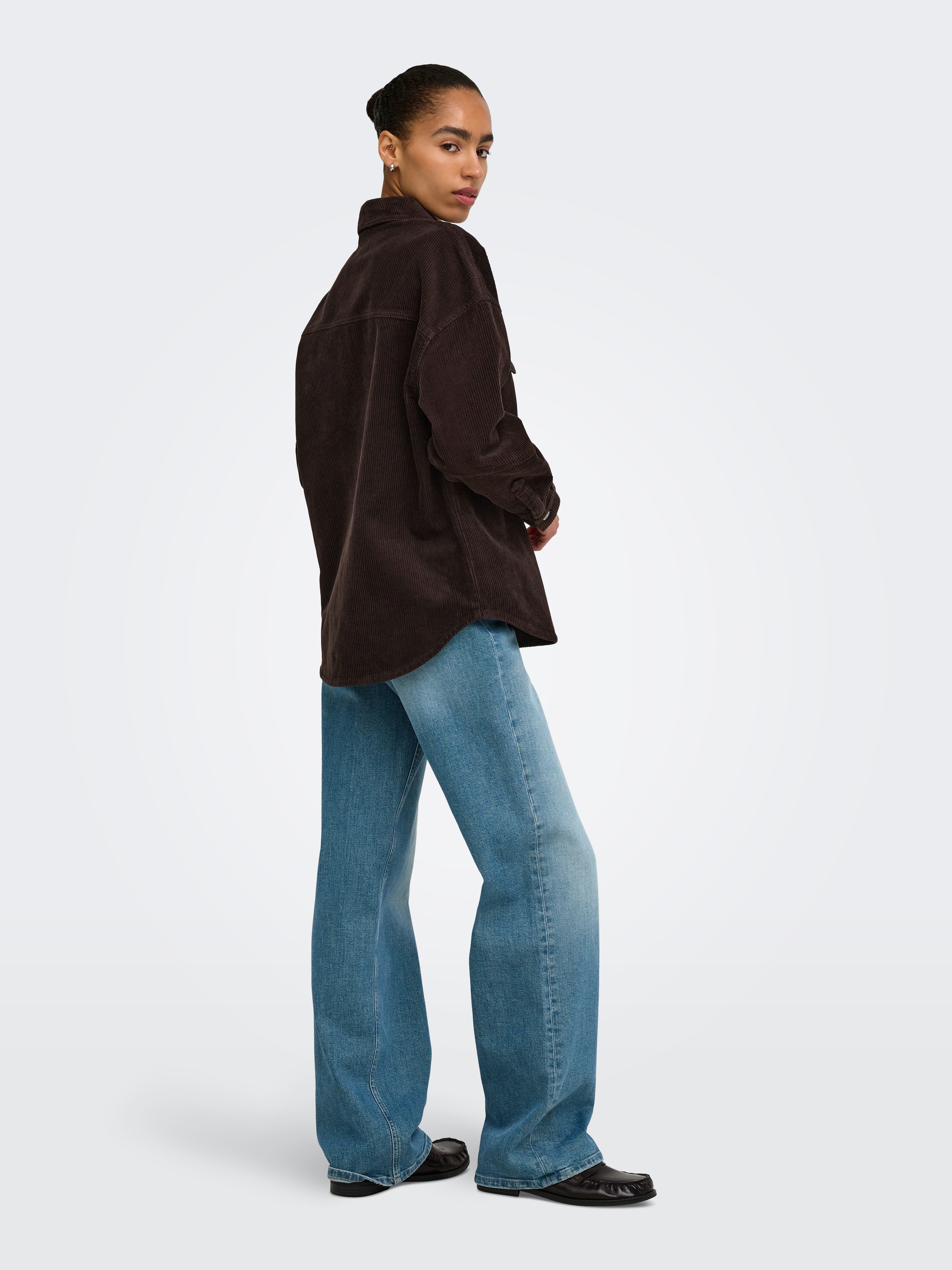 ONLY Hemdbluse »ONLTIGGY L/S CORD SHACKET PNT« Baumwolle, oversize