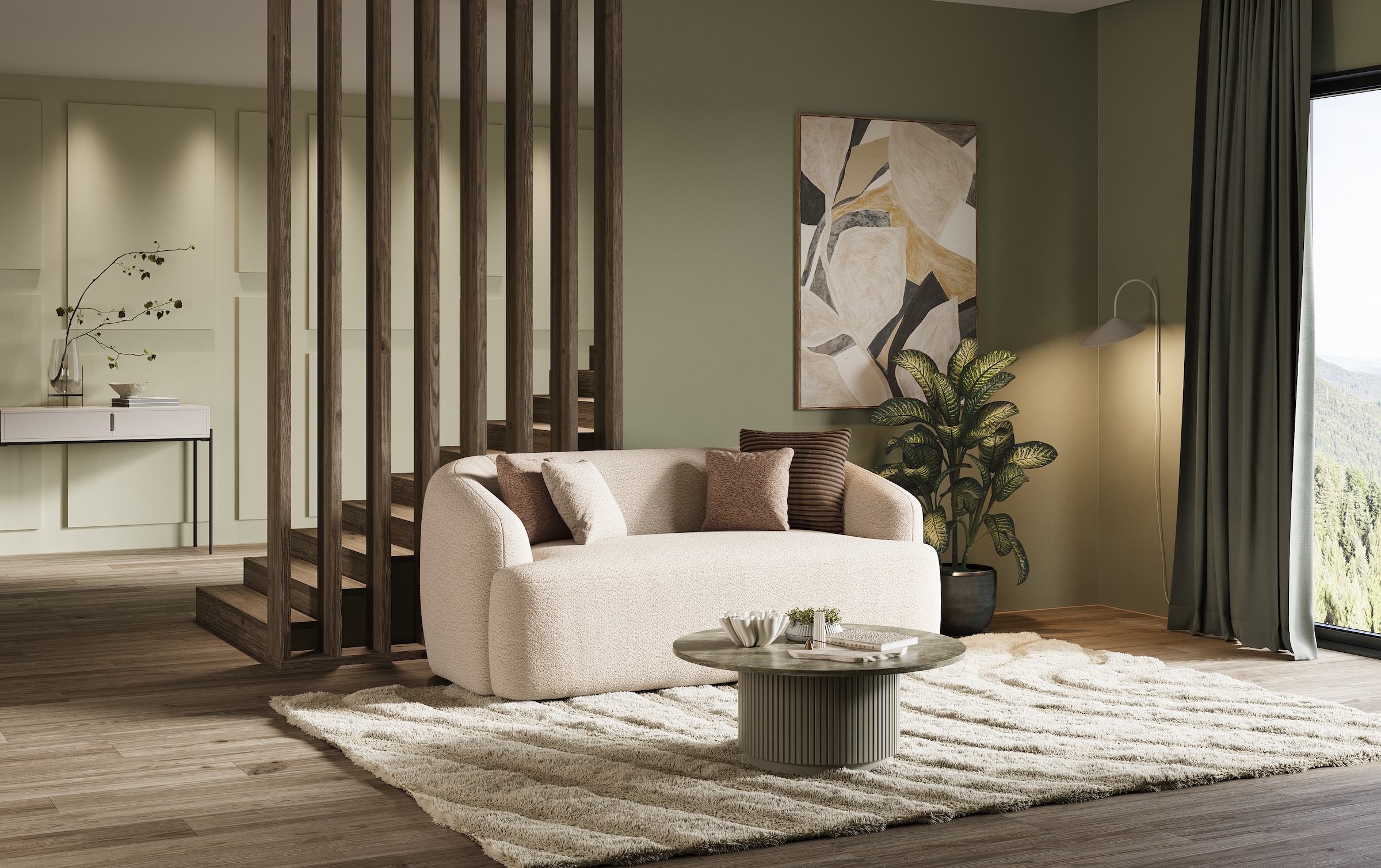 INOSIGN 2-Sitzer »Nergal, Einzelsofa, organisches Design, Brite 177cm«, Modernes Design, schlichte Optik, stilvoller Blickfang im Wohnzimmer