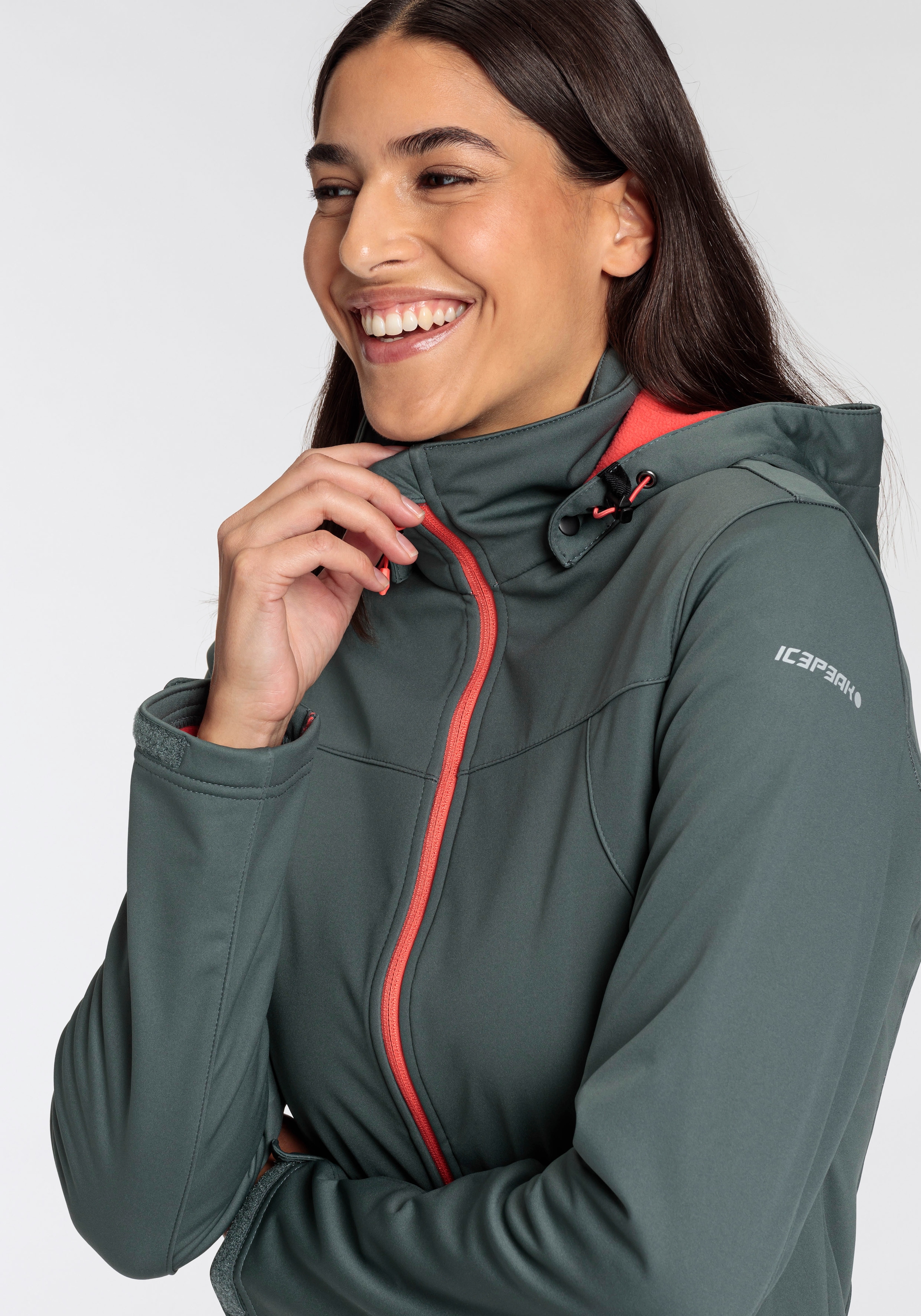 Icepeak Softshelljacke »D SOFTSHELLJACKE BOISE«, (1 St.), mit Kapuze, Wasserdicht & Winddicht