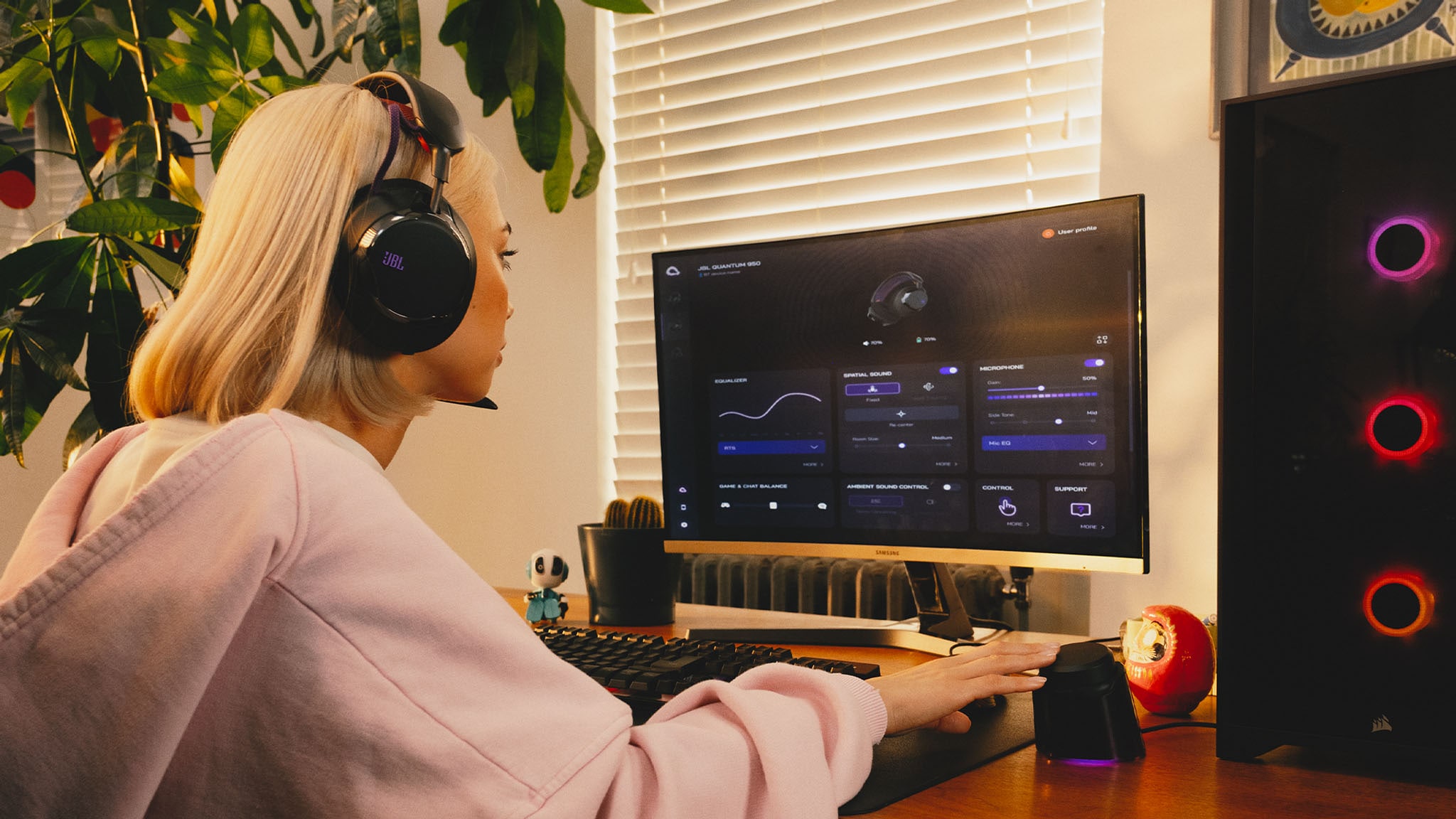 JBL Gaming-Headset »Quantum 950« A2DP Bluetooth Active Noise Cancelling (ANC) | Freisprechfunktion Kabelloses Gaming-Headset für mehrere Plattformen mit Noise-Cancelling