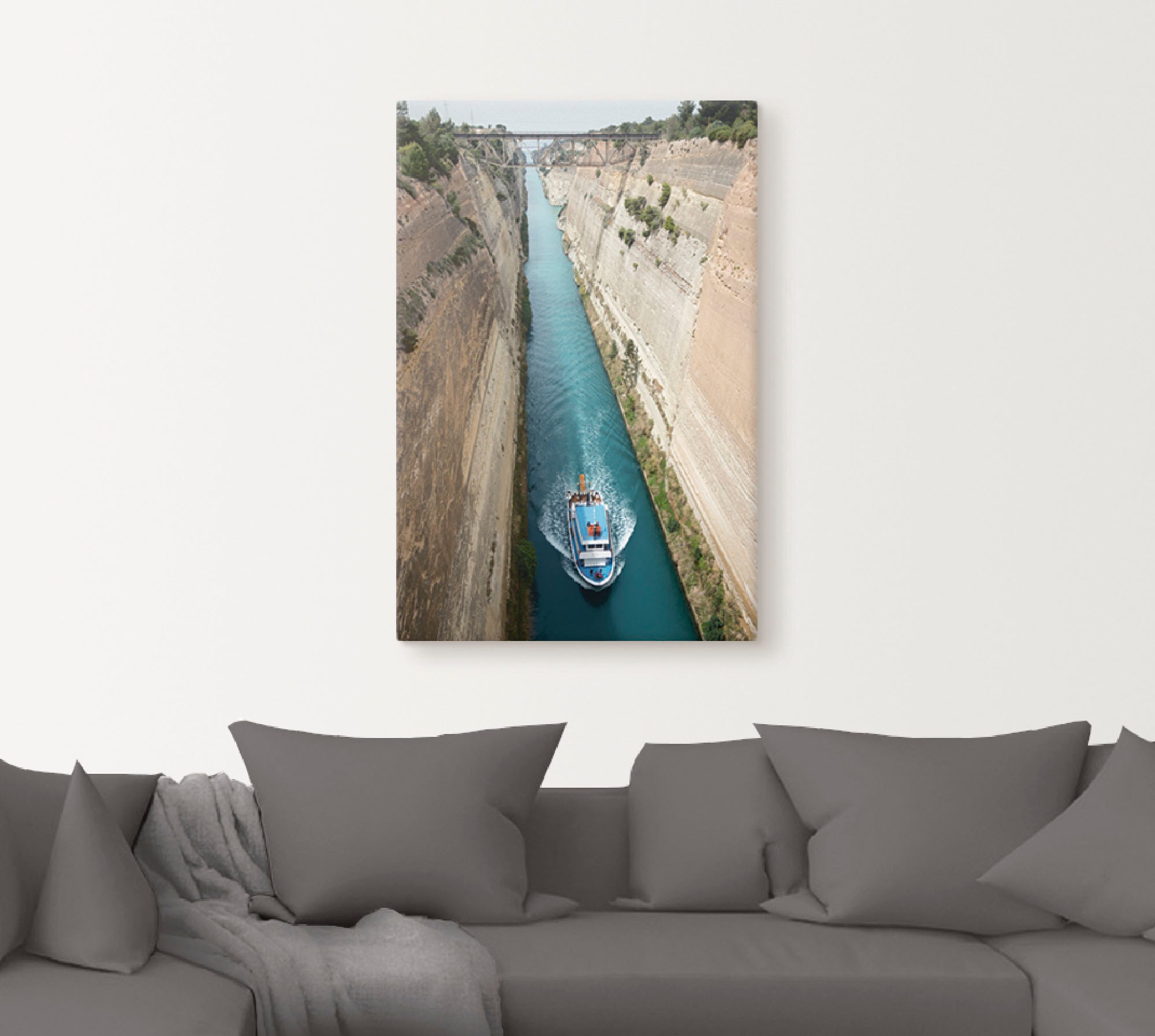 Artland Wandbild »Kanal von Korinth«, Griechenland, (1 St.), als Alubild, Leinwandbild, Wandaufkleber oder Poster in versch. Größen
