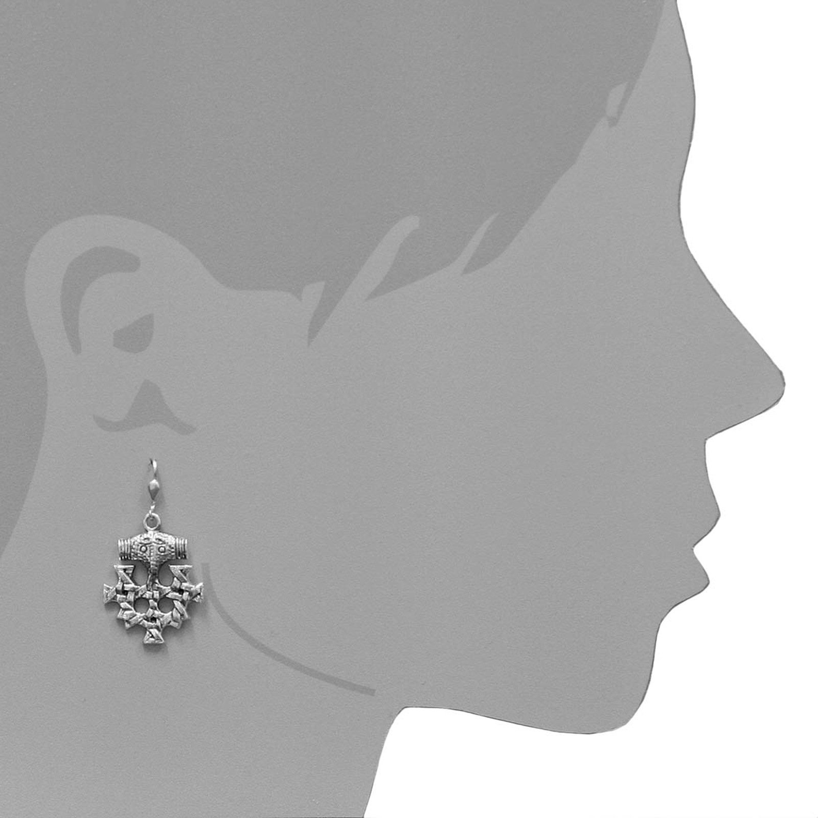 OSTSEE-SCHMUCK Paar Ohrhänger »- Hiddensee 25 x 23 mm - Silber 925/000 -,«