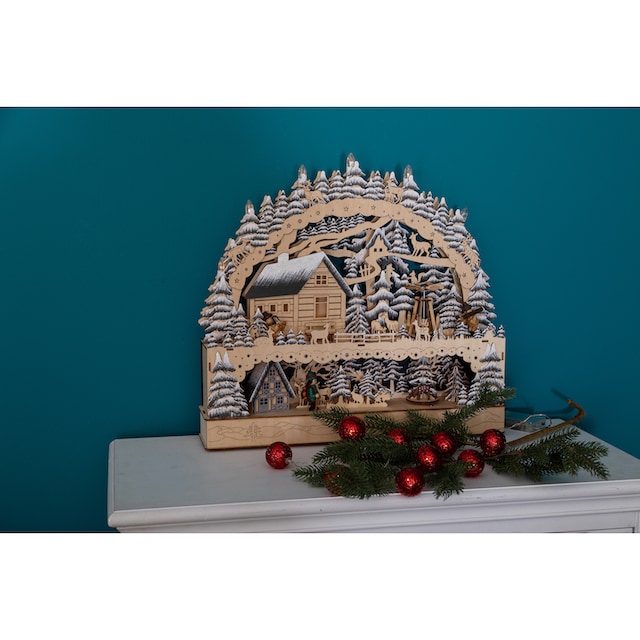 Home affaire LED Schwibbogen »Weihnachtsdeko«, aus Holz, mit LED  Beleuchtung, Höhe ca. 47 cm kaufen bei OTTO