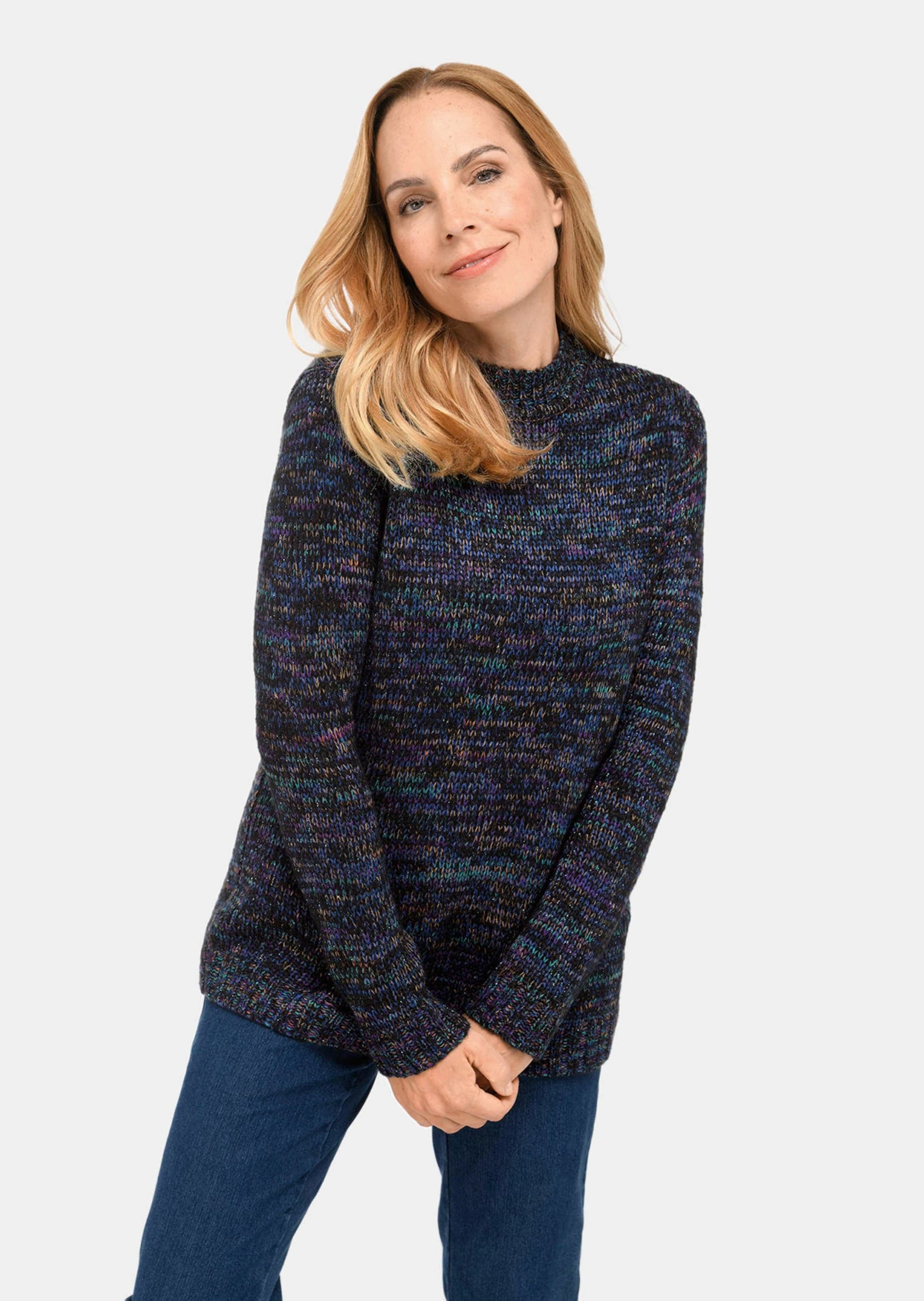 GOLDNER Strickpullover »Kurzgröße Trageangenehmer Multicolor-Pullover«