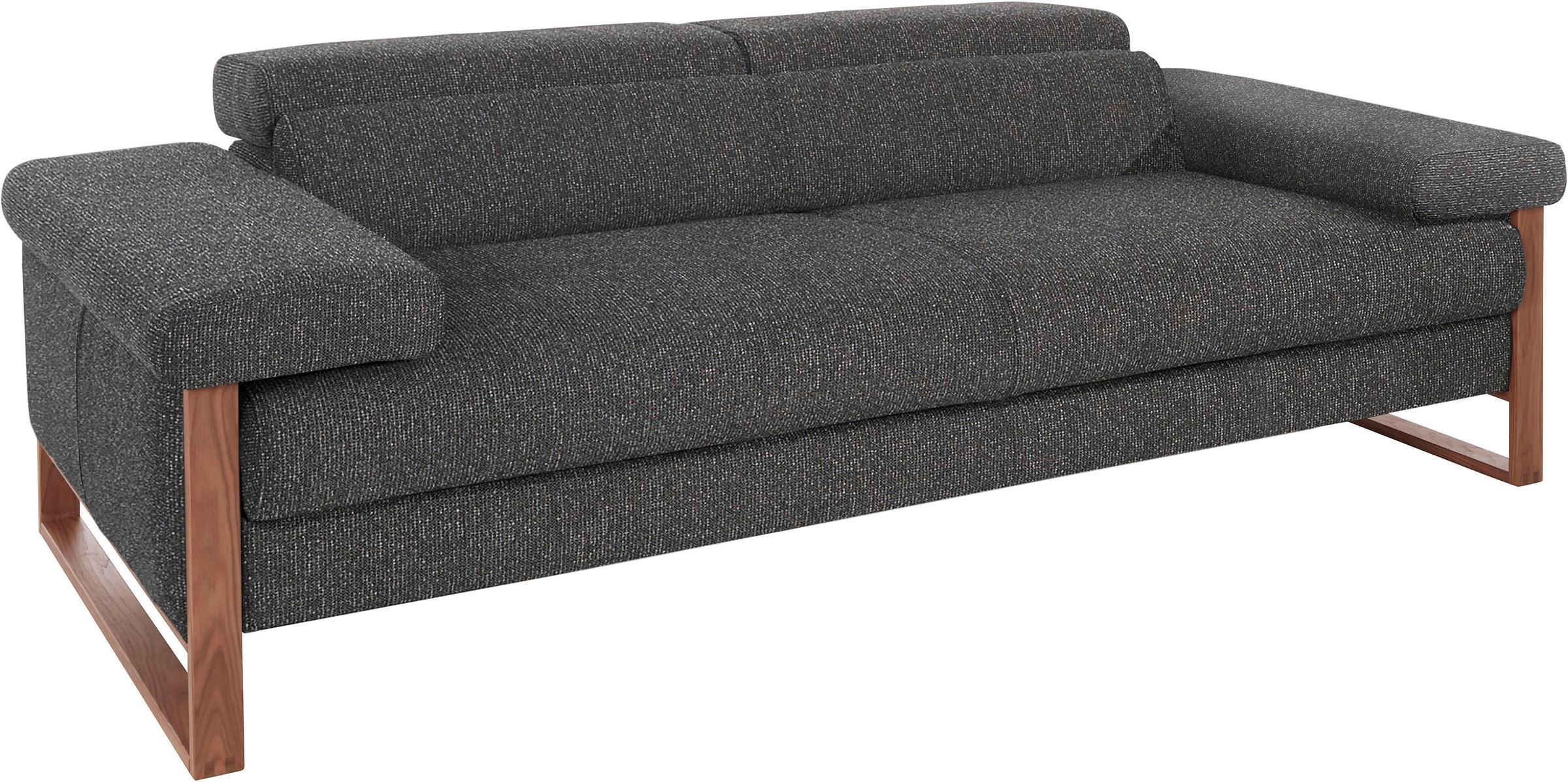 W.SCHILLIG 2,5-Sitzer »finn«, German Design Award 2016, Fußgestell Nussbaum natur, Breite 230 cm