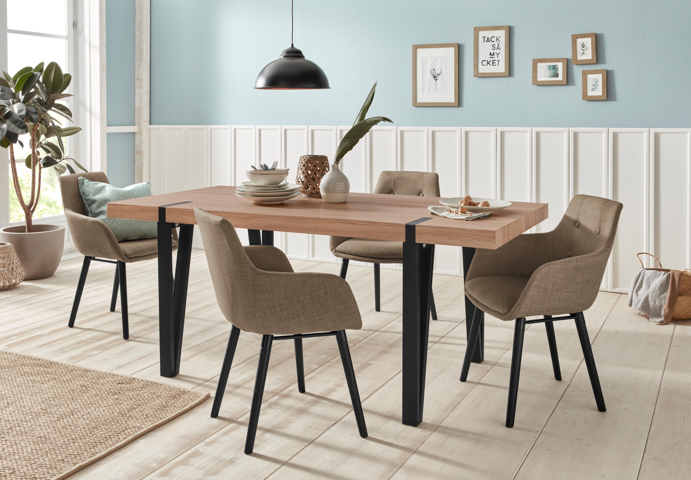 Home affaire Essgruppe »Sanchez und (Set, mit tlg.), cm Bradford«, Tisch, Shop Breite im 5 180 Online OTTO