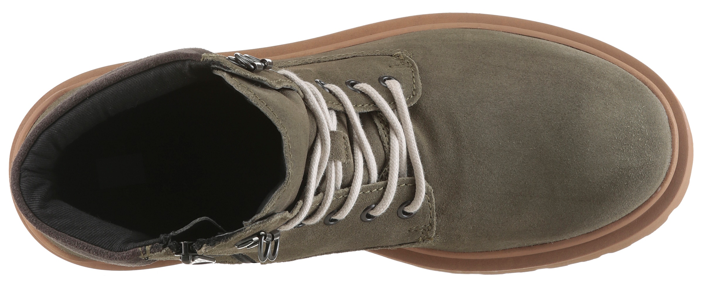 Tommy Jeans Schnürboots »TJM LACE UP BOOT SUEDE«  , Blockabsatz, Outdoorboots, mit Ösen, im Bergsteigerlook