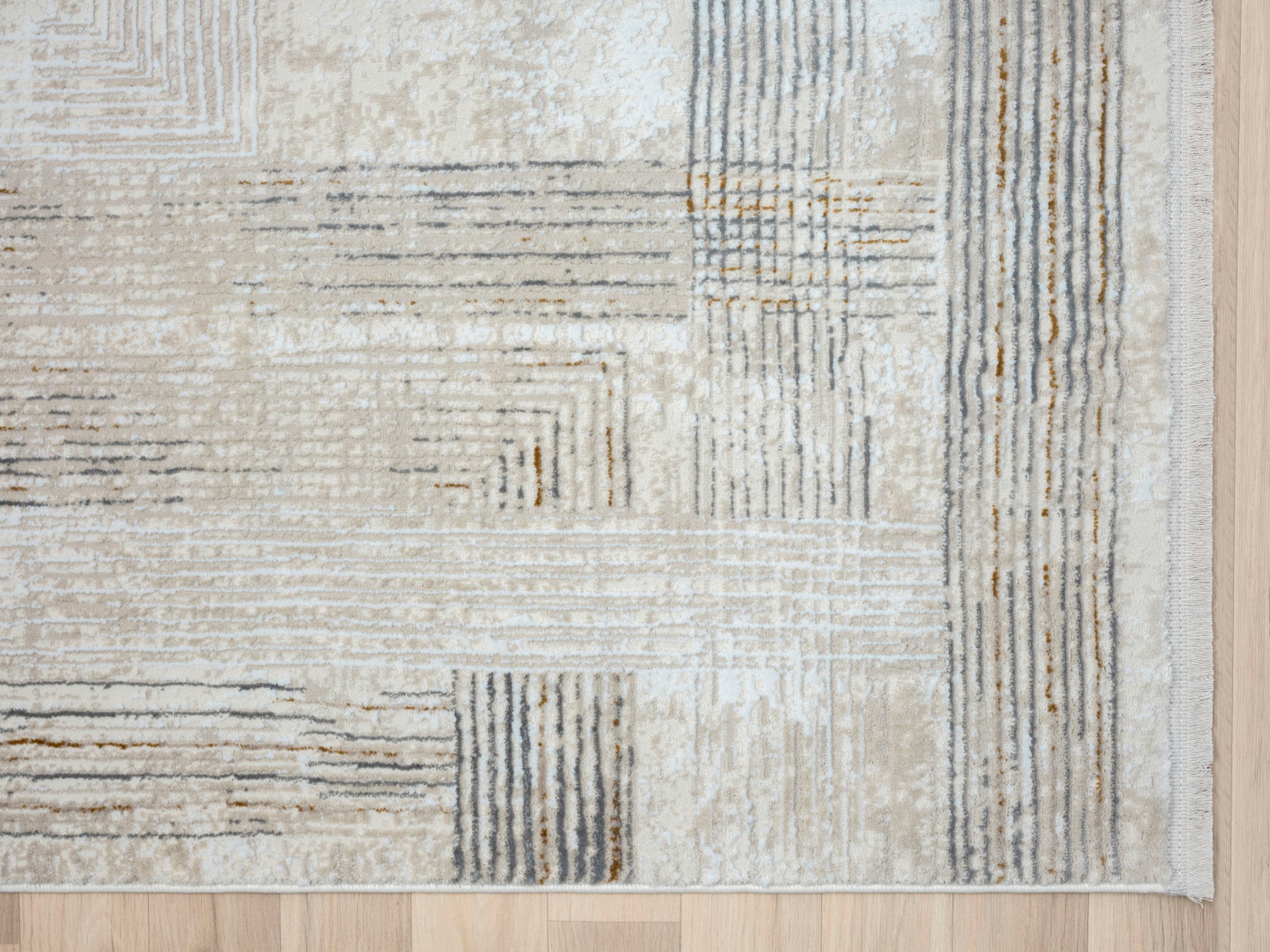 Myflair Möbel & Accessoires Teppich »My Way« rechteckig 10 mm Höhe Kurzflor, Retro-Design, besonders weich durch Microfaser, mit Fransen