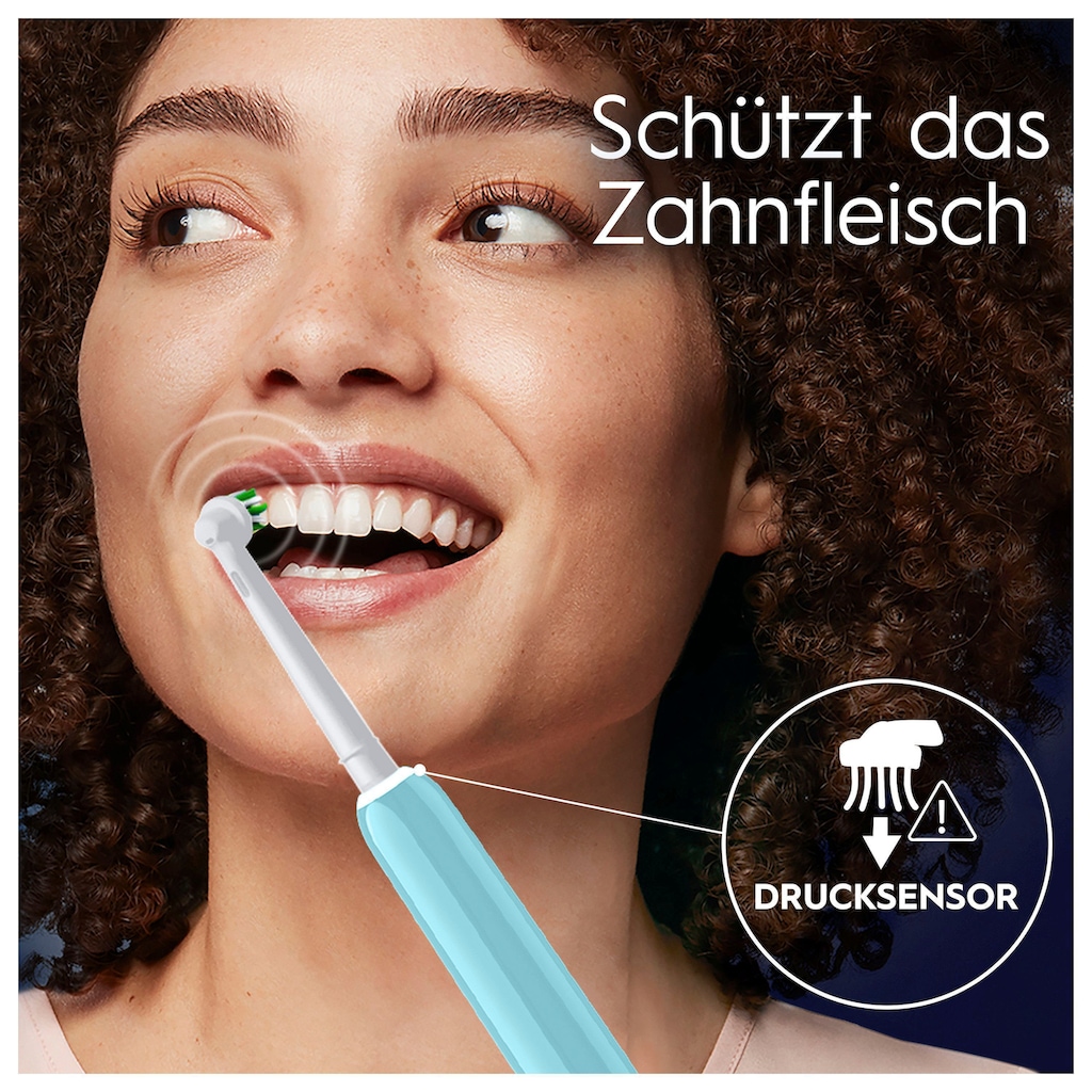 Oral-B Elektrische Zahnbürste »PRO Series 1 Doppelpack«, 2 St. Aufsteckbürsten, Drucksensor