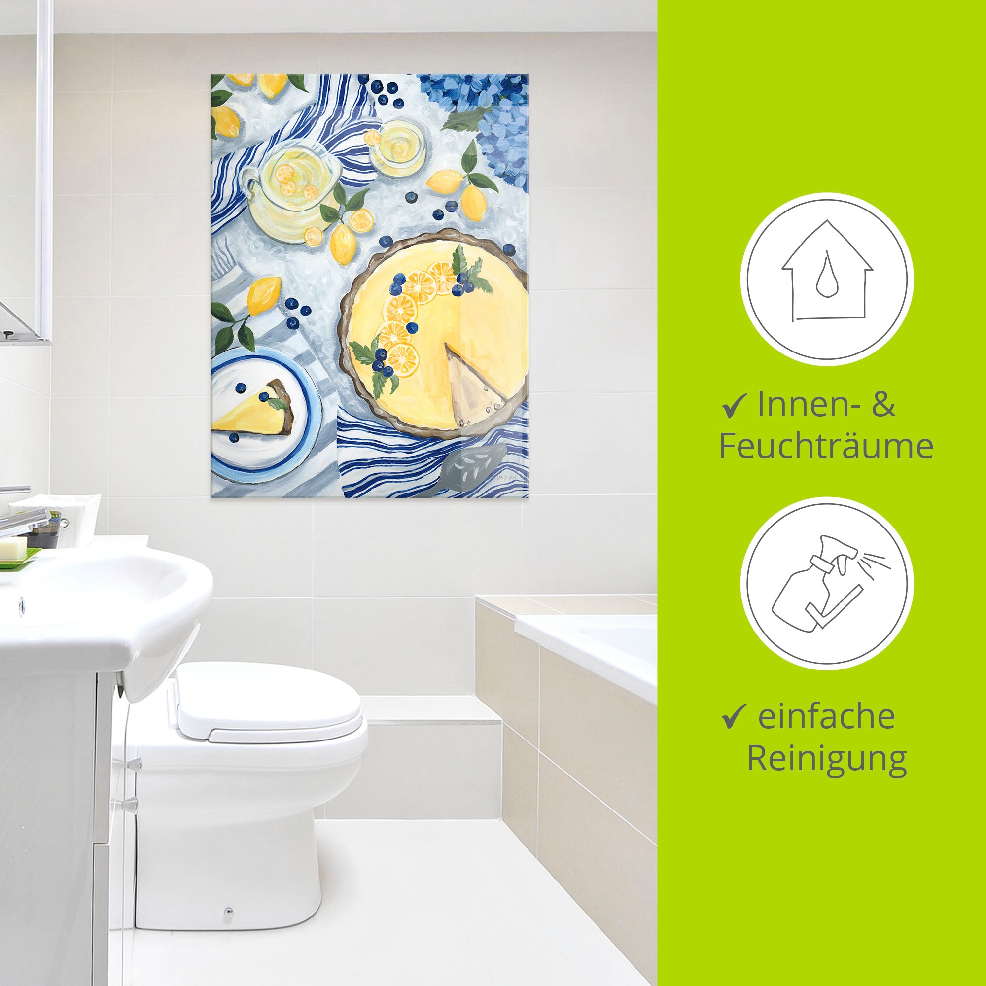 Artland Glasbild »Summer Picnic I« Arrangements 1 Stk. tlg. in verschiedenen Größen