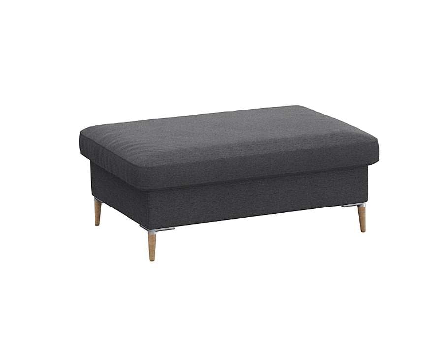 FLEXLUX Pouf »Fiore« Kaltschaum, Füße Alu+ Eiche