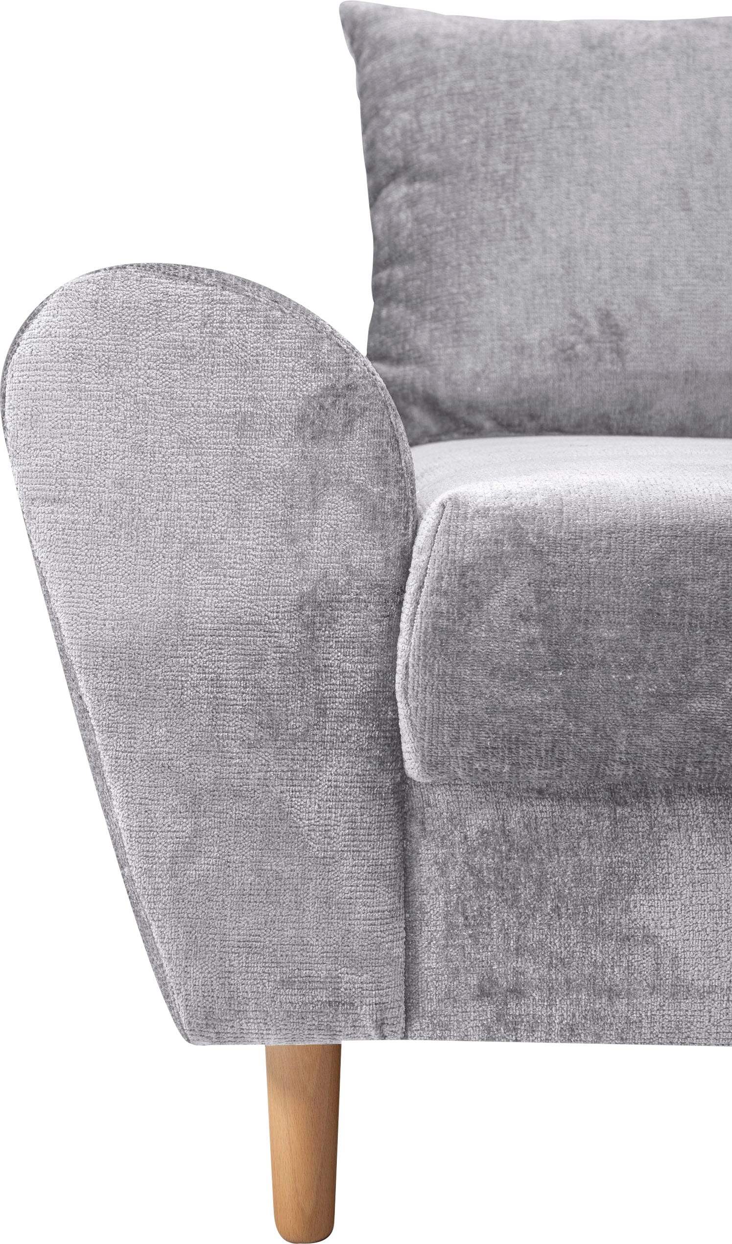 COLLECTION AB Ecksofa »Reims L-Form«, Ottomane beidseitig montierbar, inkl. Bettfunktion und Hocker