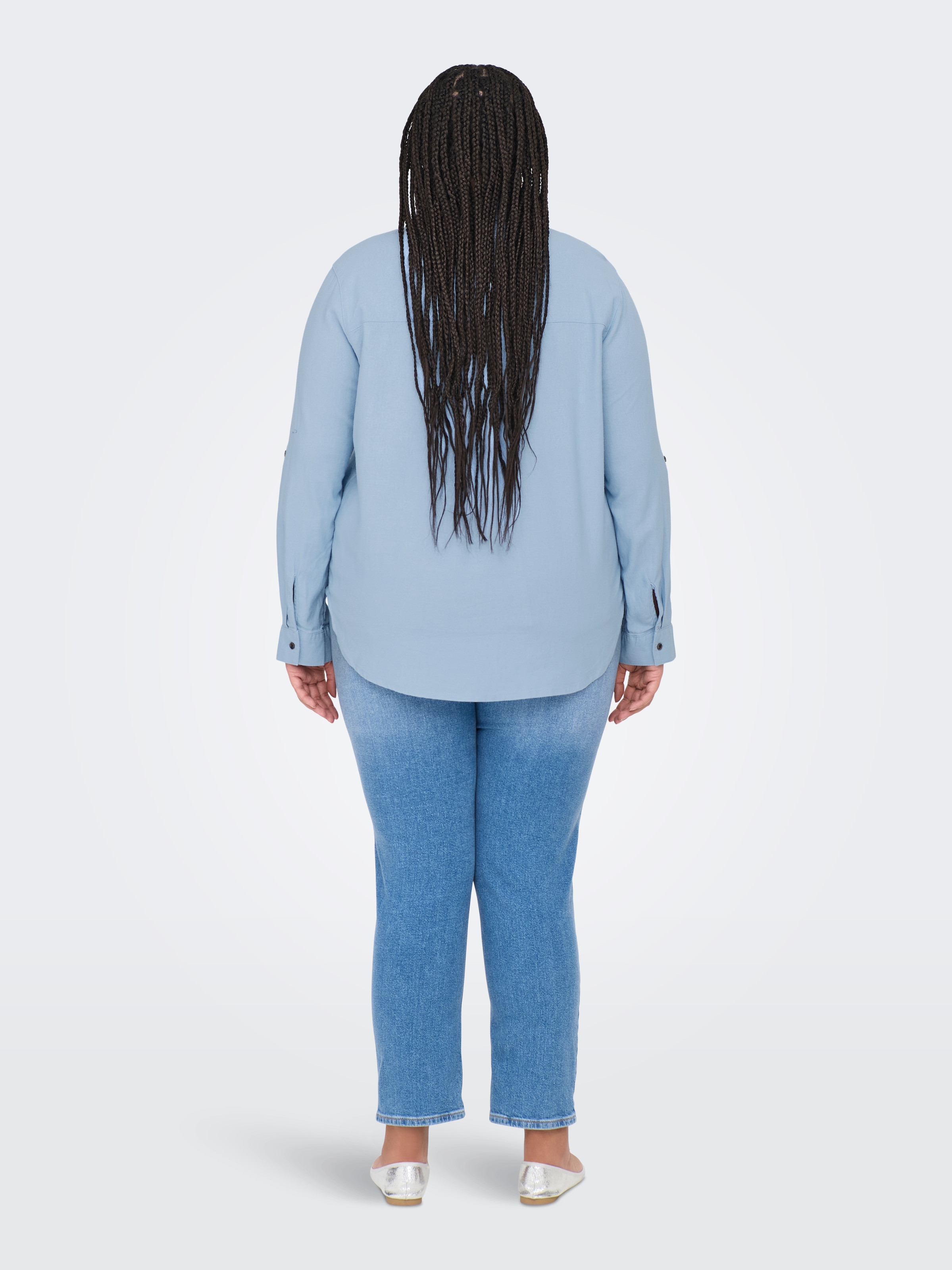 ONLY CARMAKOMA Langarmbluse »CARYASMIN-CARO L/S LINEN SHIRT PNT«