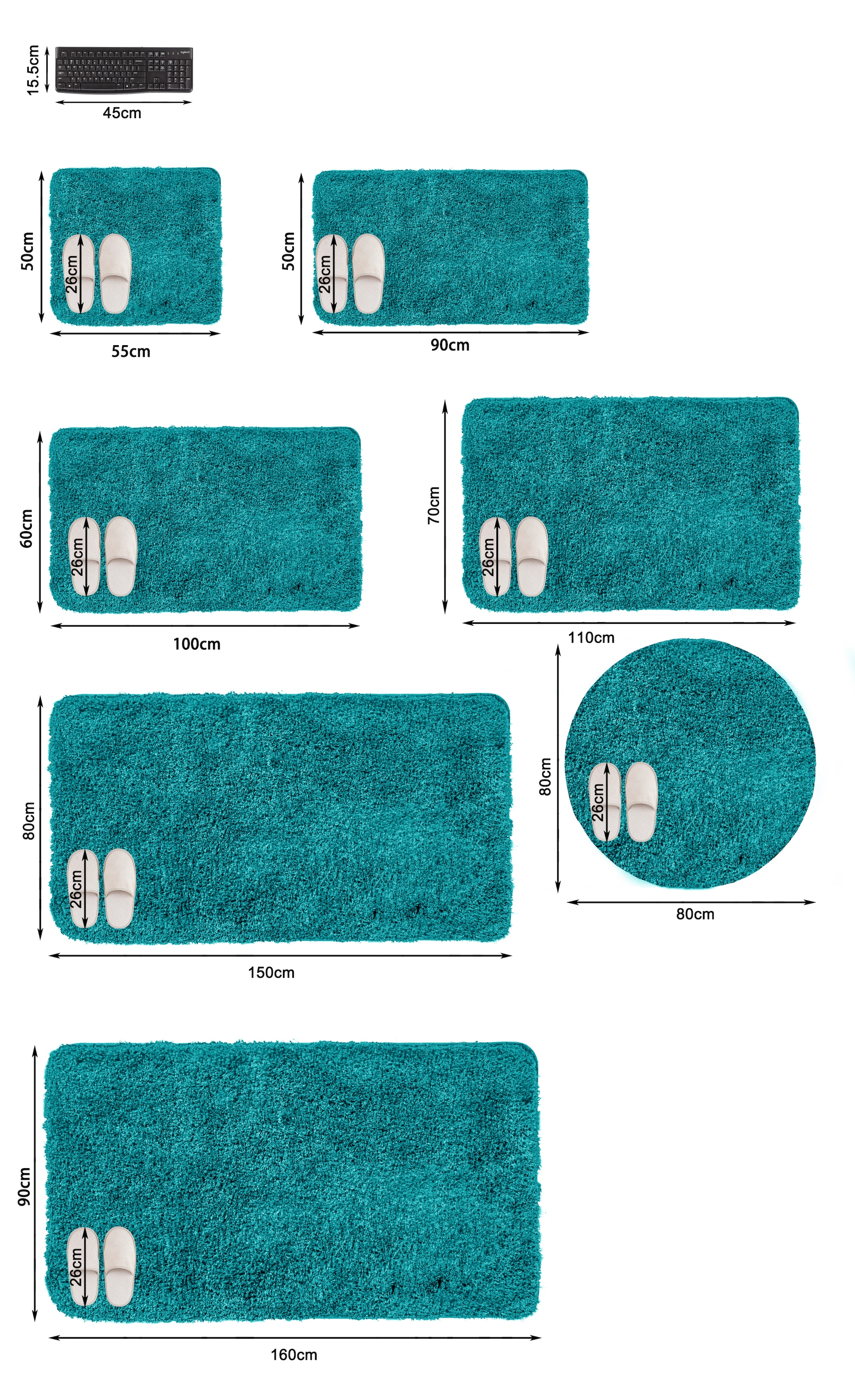 Möve Badematte »Superwuschel, Badvorleger, Badezimmer Teppich« Höhe 40 mm rutschhemmend beschichtet fußbodenheizungsgeeignet | schnell trocknend | strapazierfähig Mikrofaser-Badematte, Badteppich, rechteckig, rund & als 3-tlg. Set