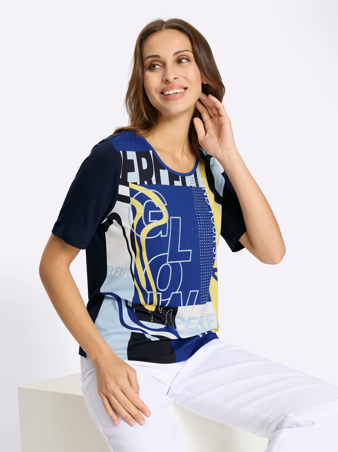 Inspirationen Rundhalsshirt »Kurzarm-Shirt« 1 tlg.