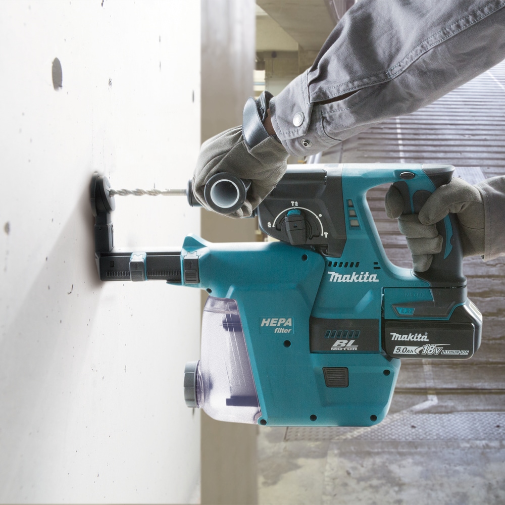 Makita Kombihammer »DHR243RTJ«, (Set), für SDS-PLUS 18 V, 5,0 Ah, inkl. Akku, Ladegerät und Koffer