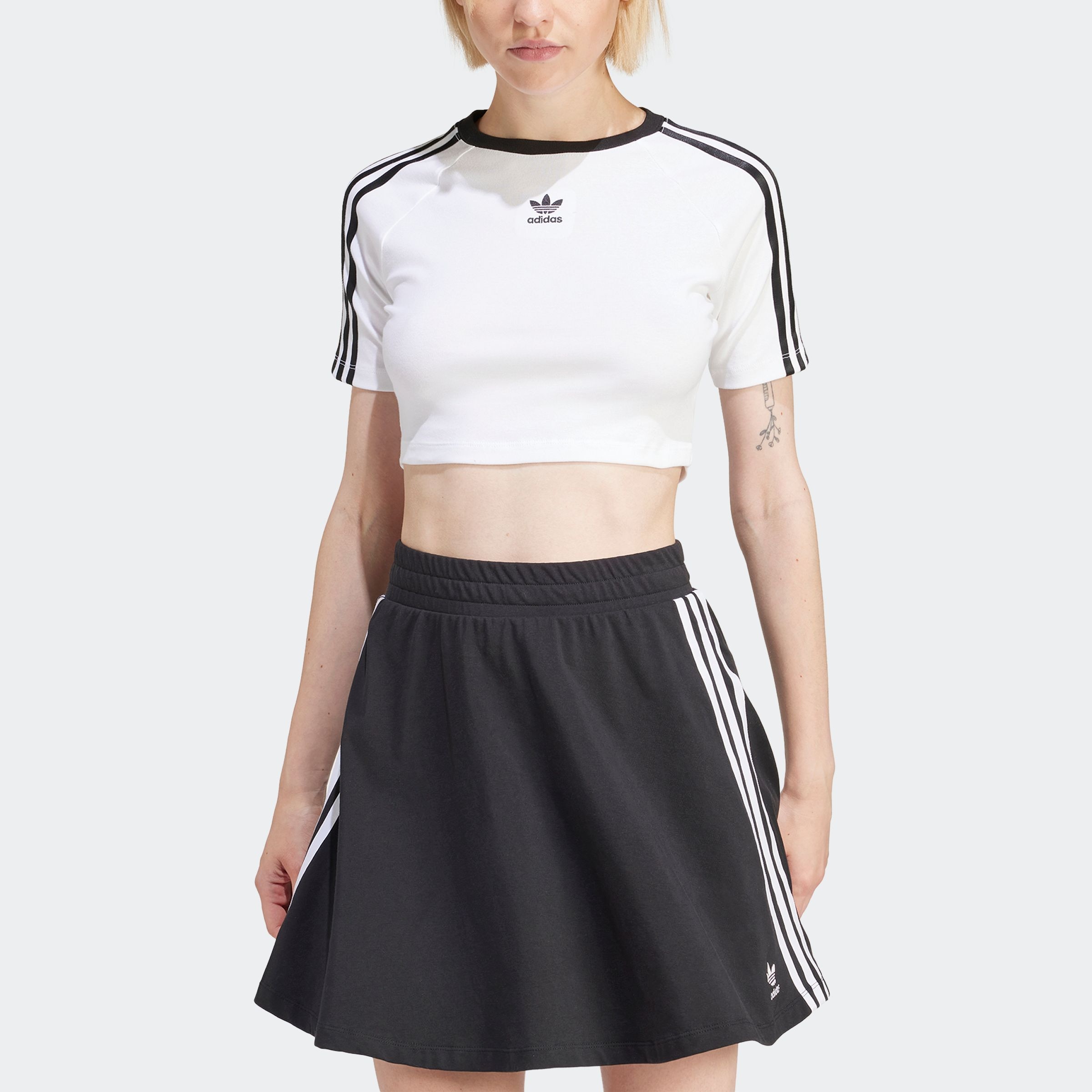 adidas Originals T-Shirt »3 S BABY TEE«, Cropped drei Streifen Shirt