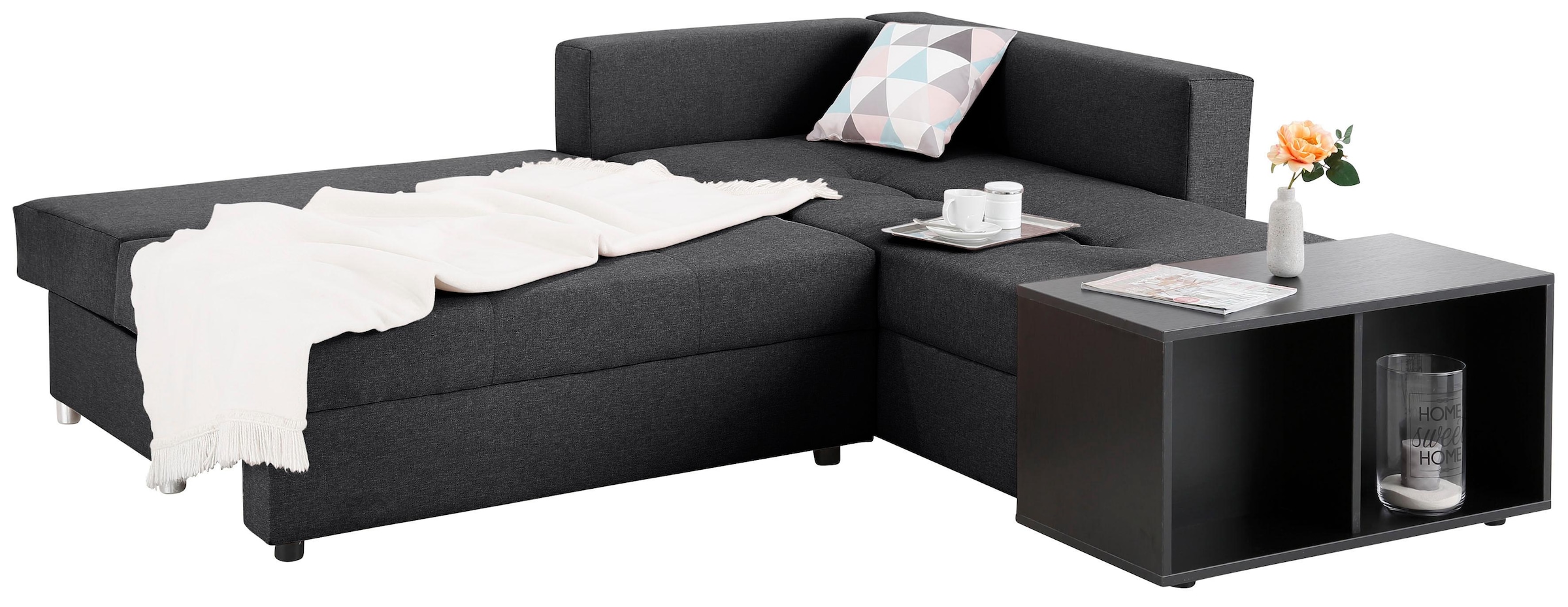 Home affaire Ecksofa Italia, mit Bettfunktion und Bettkasten