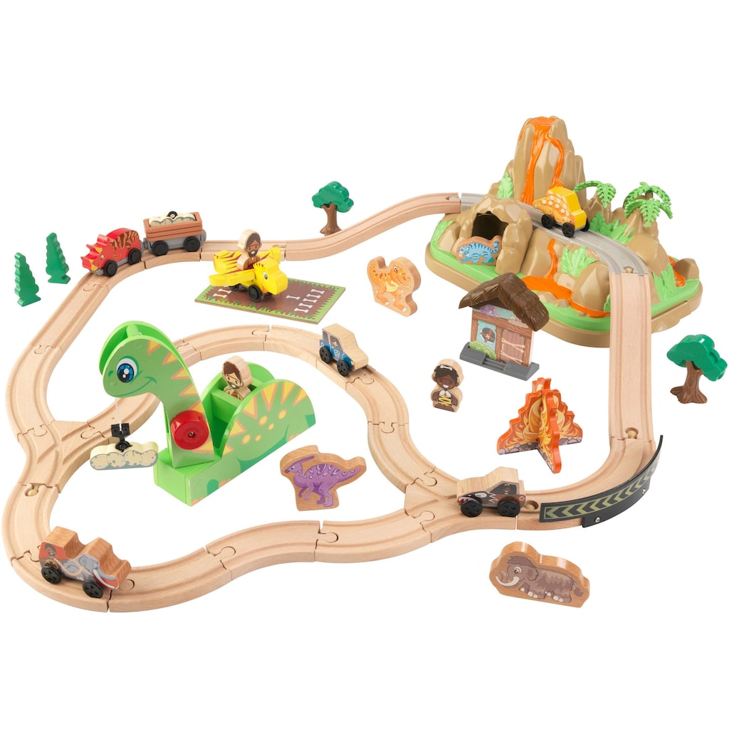 KidKraft® Spielzeug-Eisenbahn »Holzspielzeug, Dinosuarier Eisenbahn-Set«