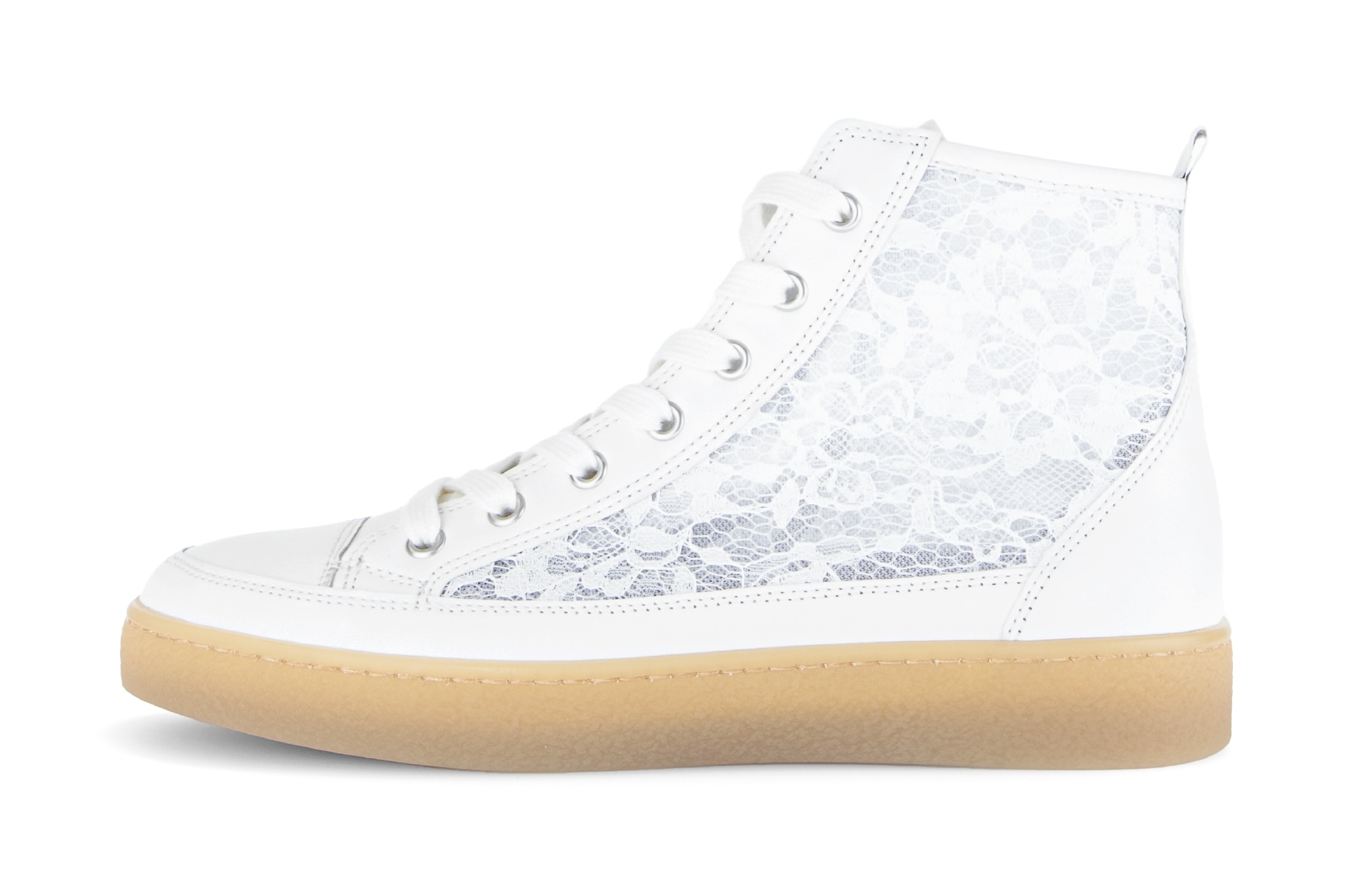 Gabor Plateausneaker  , Schnürschuh, Freizeitschuh, High-Top-Sneaker mit modischer Stickerei