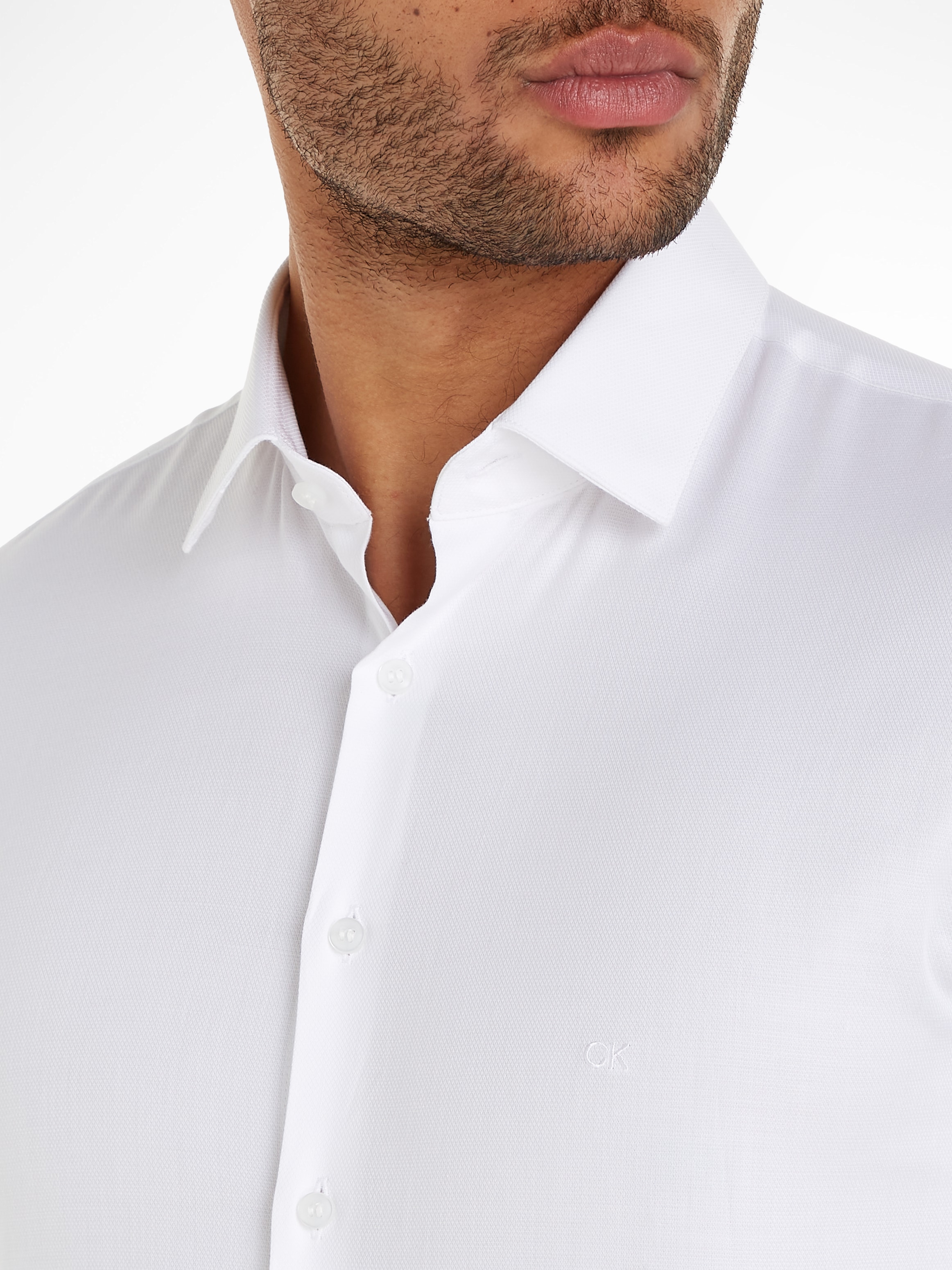 Calvin Klein Kurzarmhemd »TONAL STRUCTURE SLIM SHIRT« bei OTTO