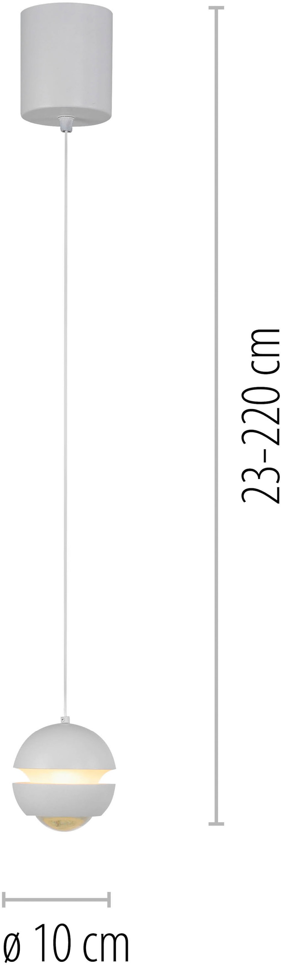 SCHÖNER WOHNEN-Kollektion LED Pendelleuchte »LINI« LED-Board 1 Stk. Warmweiß SCHÖNER WOHNEN Kollektion, Comfort-Lift