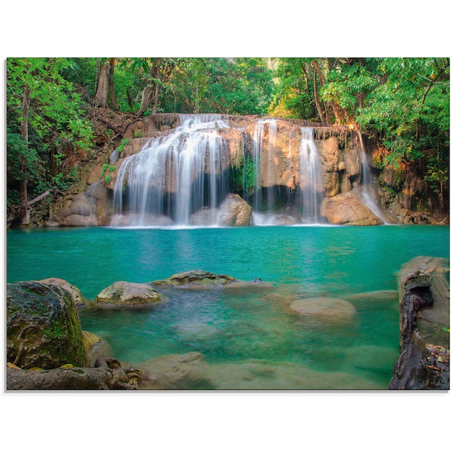 Artland Glasbild »Wasserfall im Wald National Park«, Gewässer, (1 St.), in  verschiedenen Größen im OTTO Online Shop