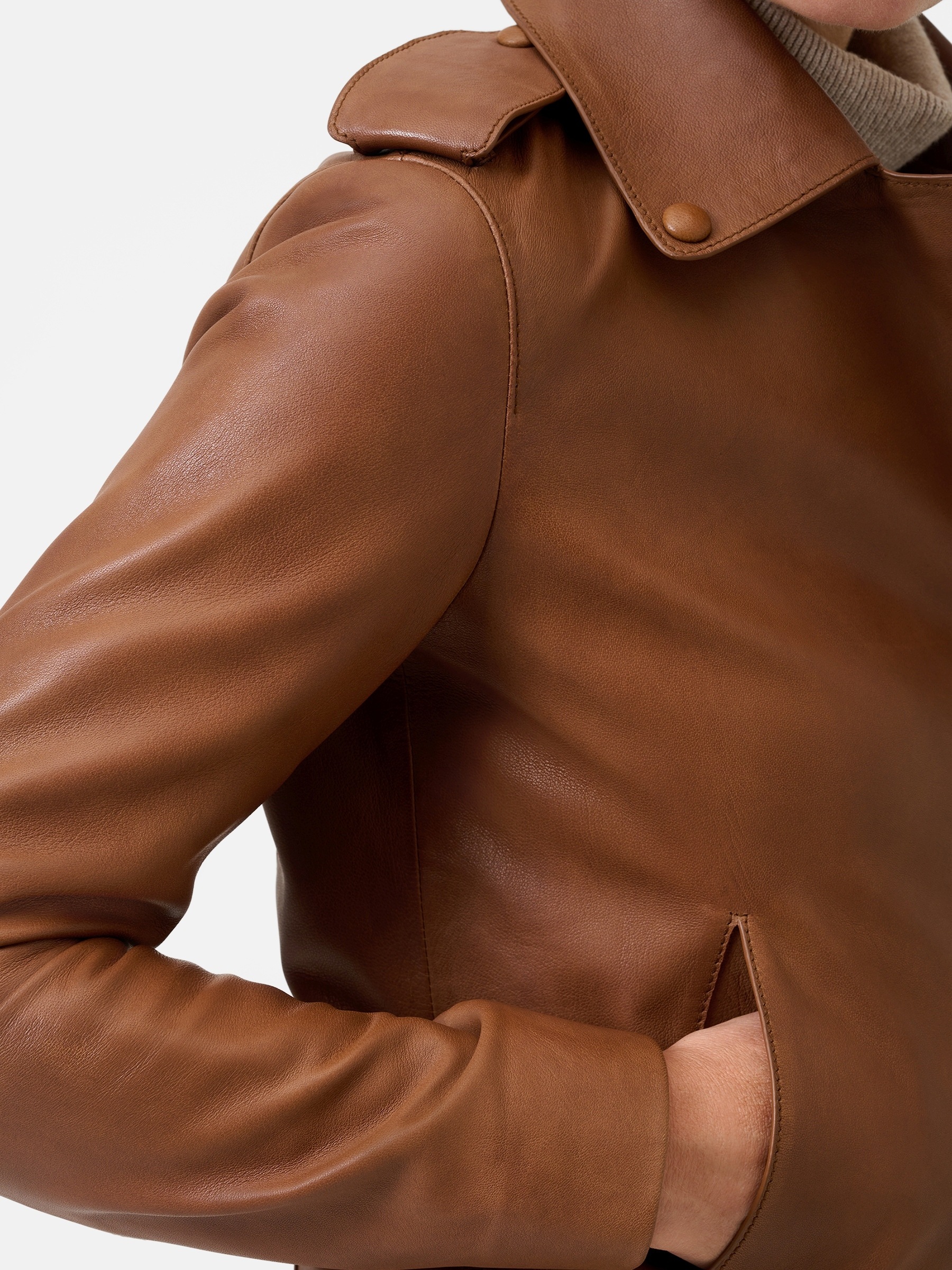 RICANO Bikerjacke »Lederjacke Juana« ohne Kapuze Handgefertigt aus echtem Leder
