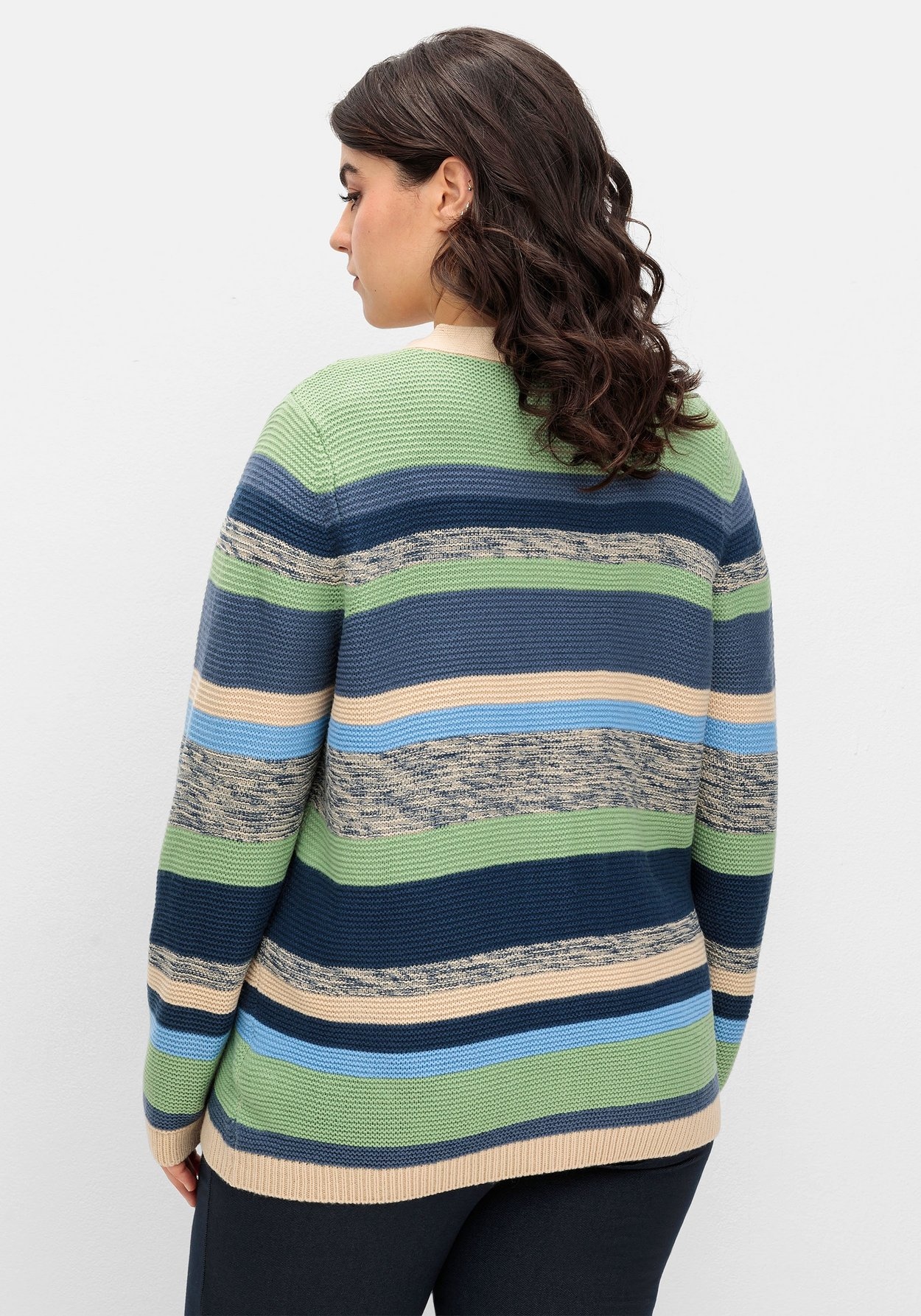Sheego Strickjacke »Strickjacke mit V-Ausschnitt«