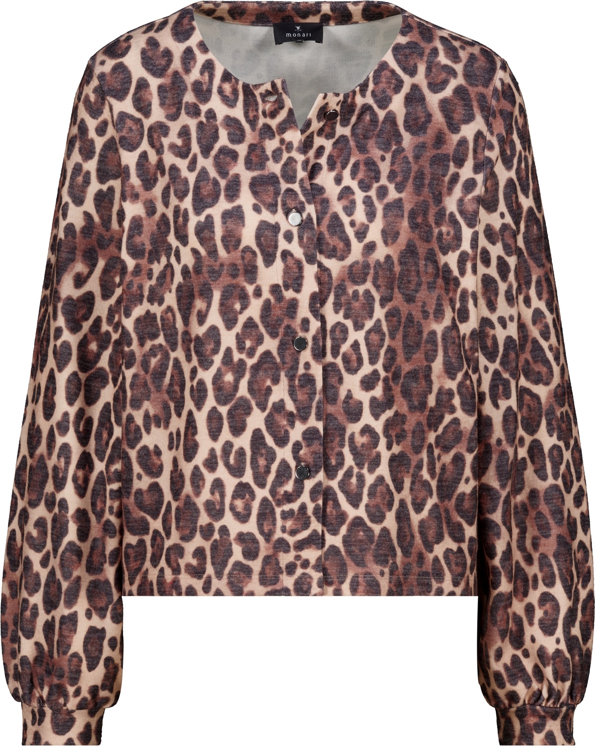 Monari Blusenjacke »Jacke Leo allover« ohne Kapuze Regular fit mit Leomuster
