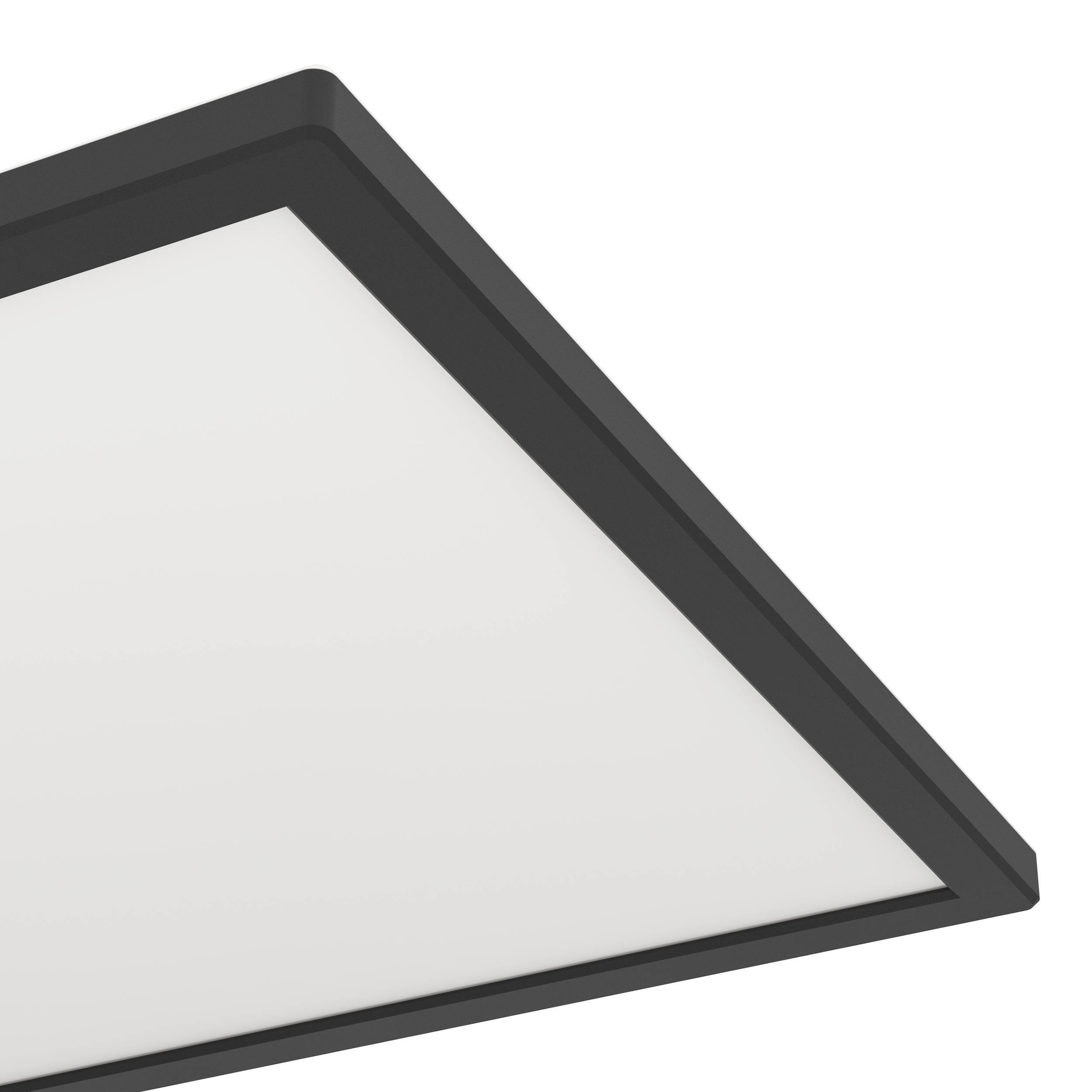 EGLO Deckenleuchte »Rovito-R Deckenlampe, Deckenbeleuchtung, Badlampe, Kunststoff, IP44« LED-Modul 1 Stk. Kaltweiß | Neutralweiß | Warmweiß Wand-/Deckenleuchte - L39 x B39 x H3 cm - schwarz - 17,6W inkl.