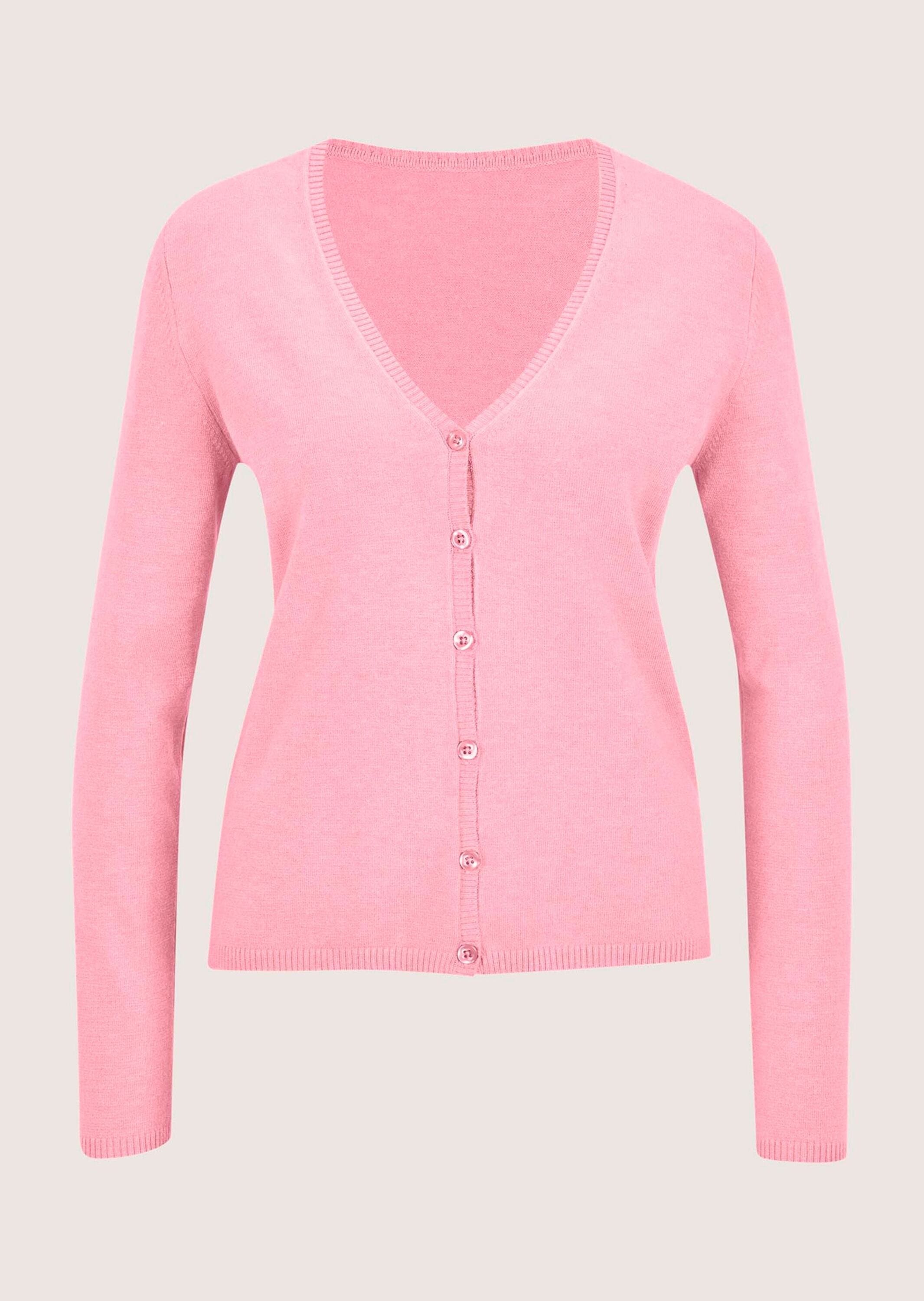 MADELEINE Strickjacke »Strickjacke Langarm Jacke im Feinstrick mit V-Ausschnitt«