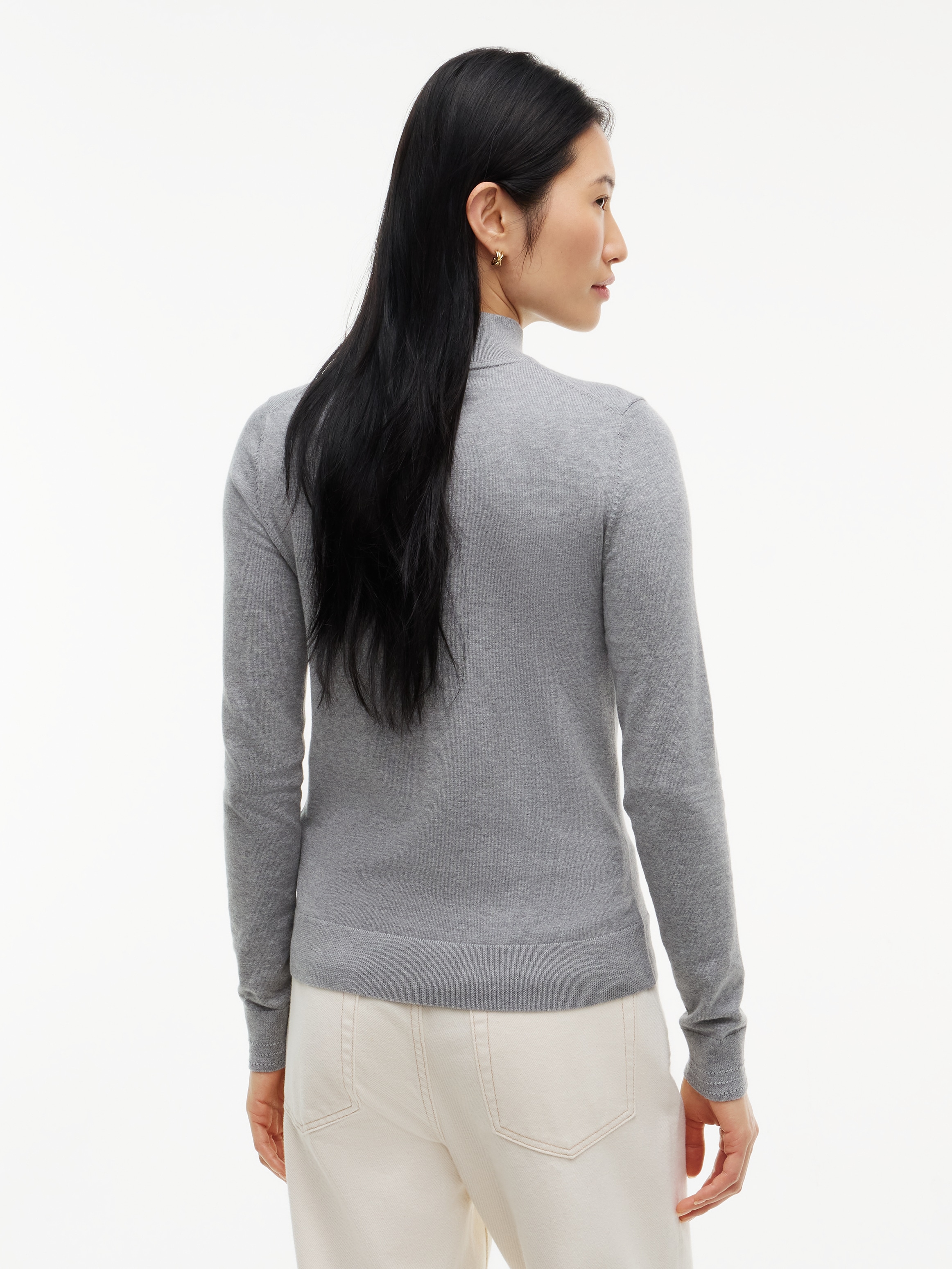 Tommy Hilfiger Strickpullover »COTTON JERSEY SLIM MK-NK SWT« Baumwollmischung, slim fit