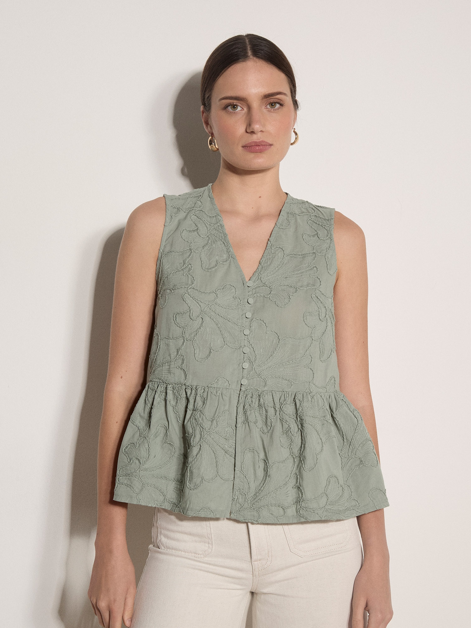 Apricot Klassische Bluse »Bluse« mit Blumenstickerei