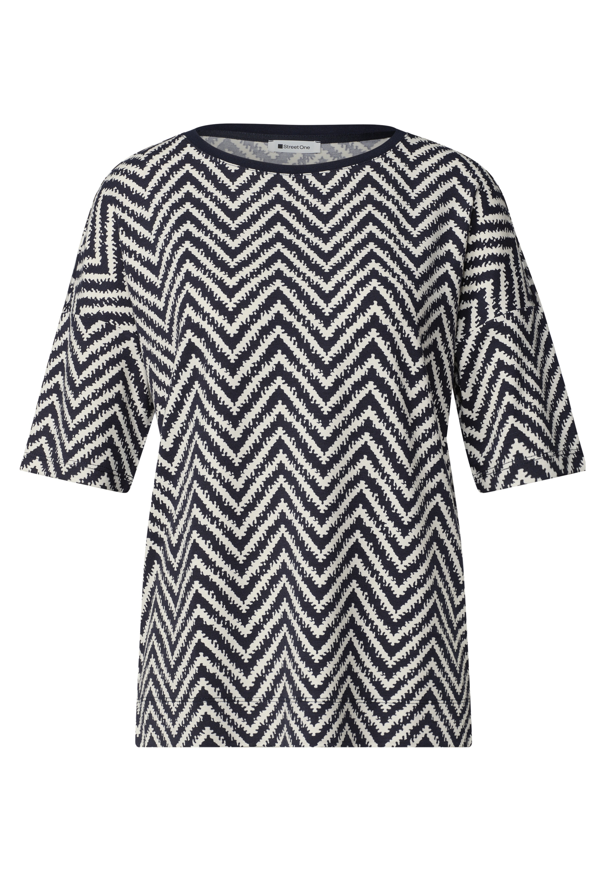 STREET ONE Shirttop Sommershirt mit Allover-Print
