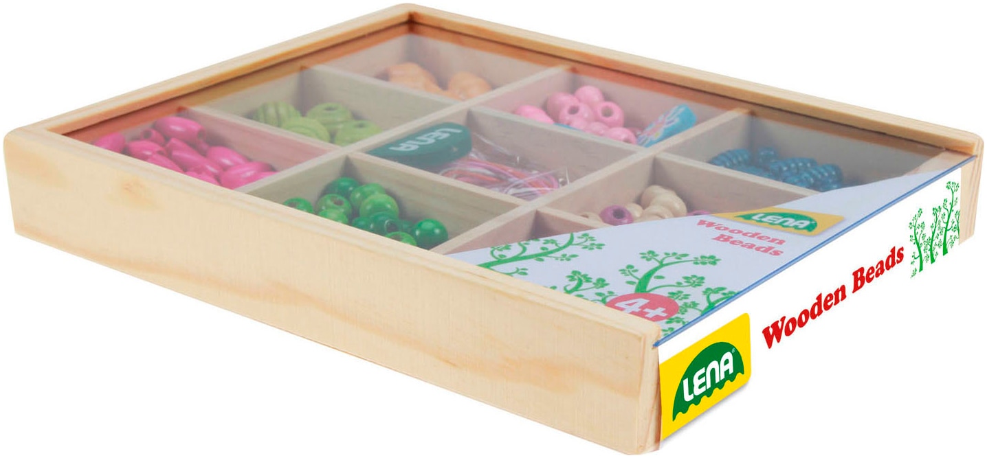 Lena® Kreativset »Holzperlen Holzkassette, mittel«