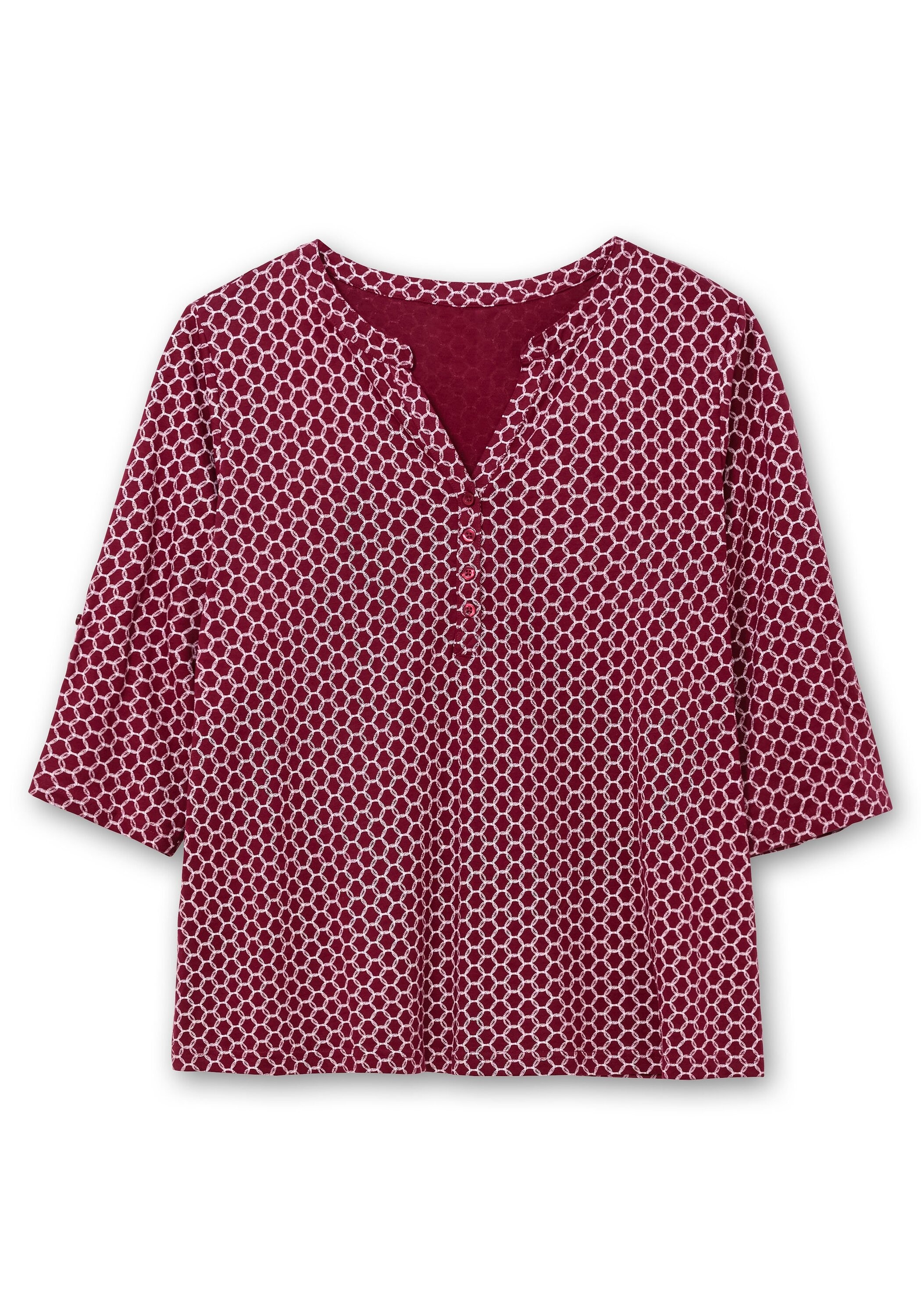 Sheego 3/4-Arm-Shirt »Shirt mit grafischem Alloverprint«, mit grafischem Alloverprint