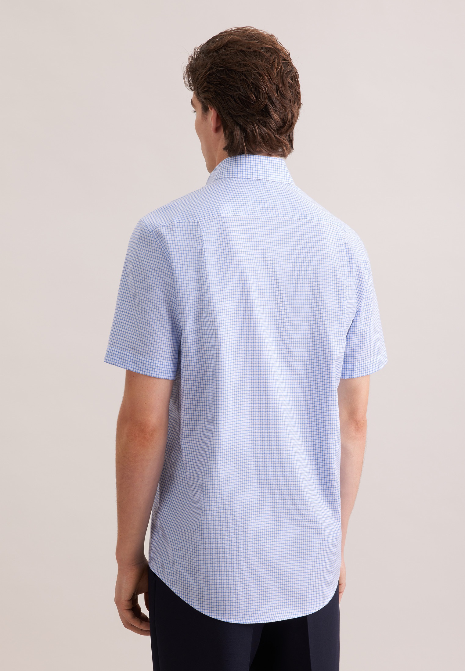 seidensticker Businesshemd »Schwarze Rose« Regular 1/2 Covered-Button-Down-Kragen Karo