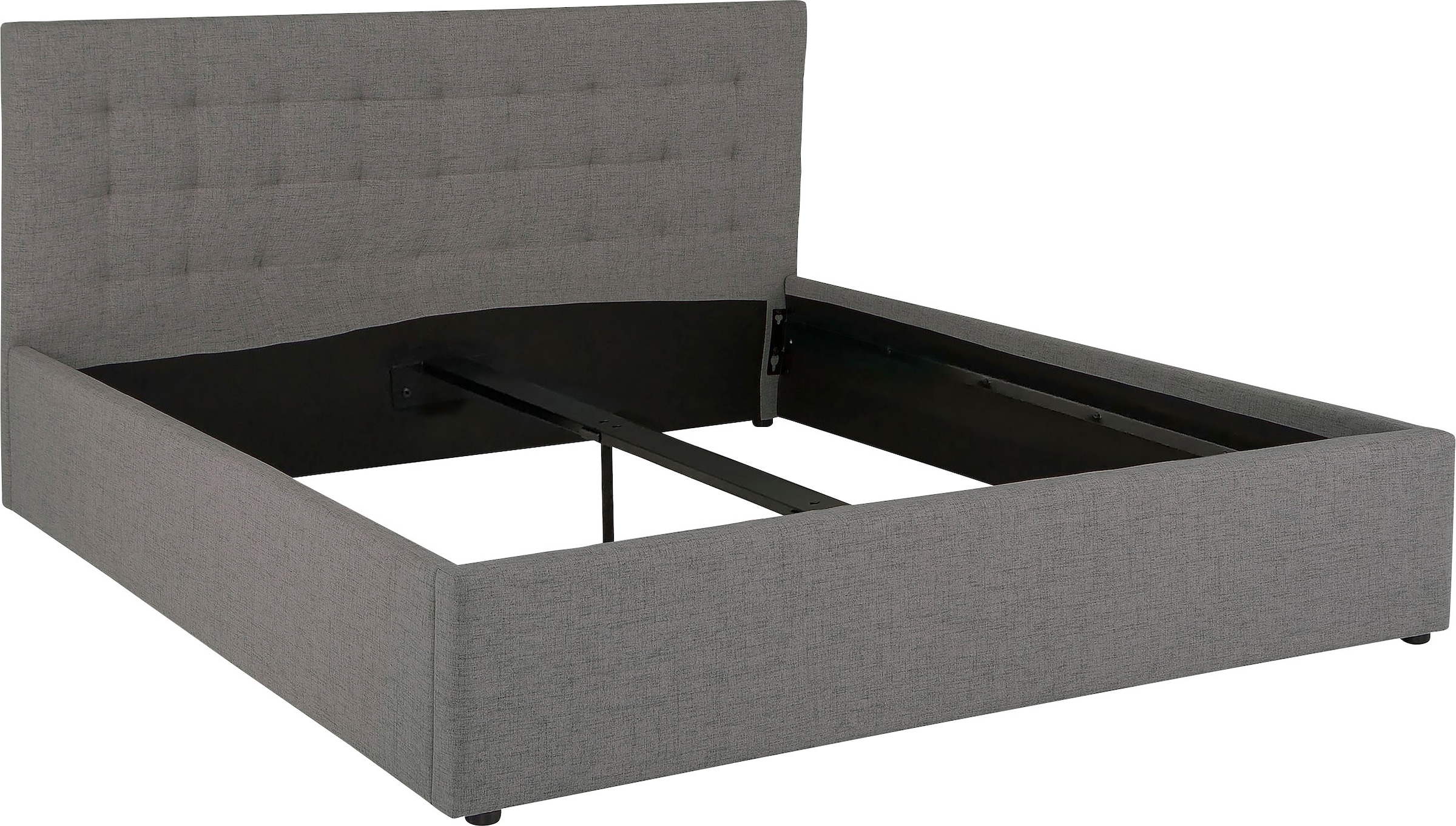 Home affaire Polsterbett »Hamar, Knopfsteppung im Kopfteil, bis 250 KG belastbar«, (3 Breiten: 100cm/ 140cm/ 180cm), in verschiedenen Größen und Stoffen und Farben