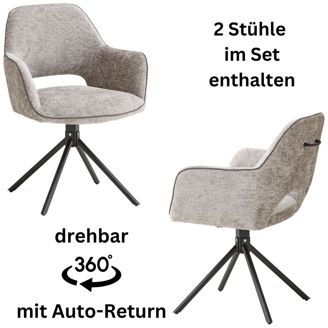 Stolkom Armlehnstuhl »Adriana« (Packung) 1 Stk.180 grad drehbar mit Auto-Return