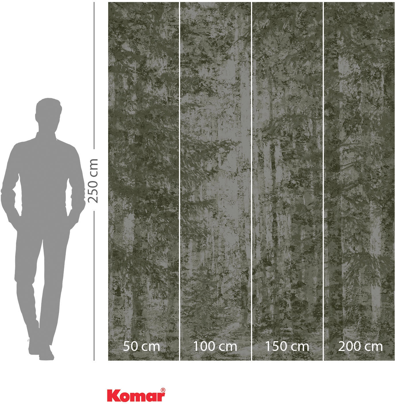 Komar Vliestapete »Digitaldruck Vlies - Fading Forest - Größe 200 x 250 cm«, bedruckt, Wohnzimmer, Schlafzimmer